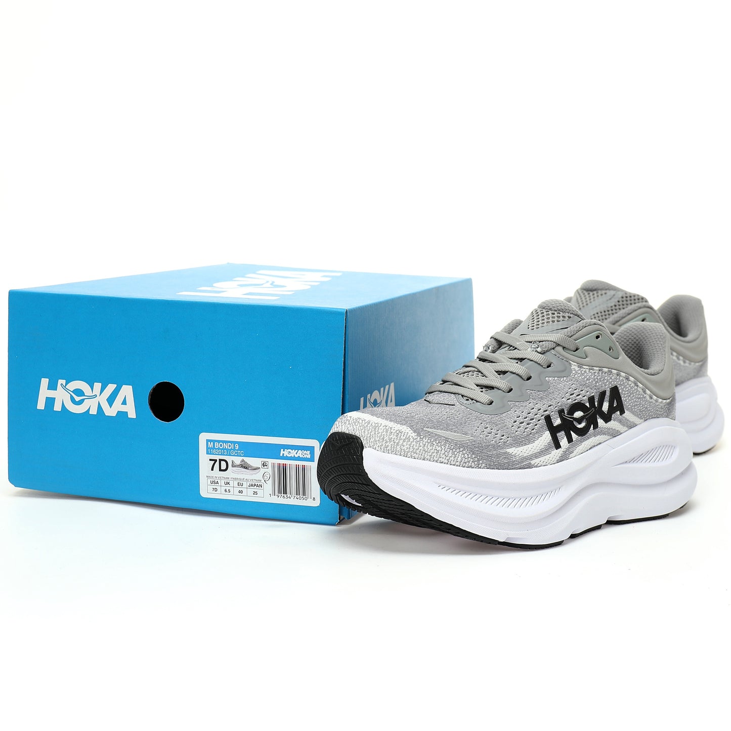 HOKA One One Clifton 9 Grey/White/Black