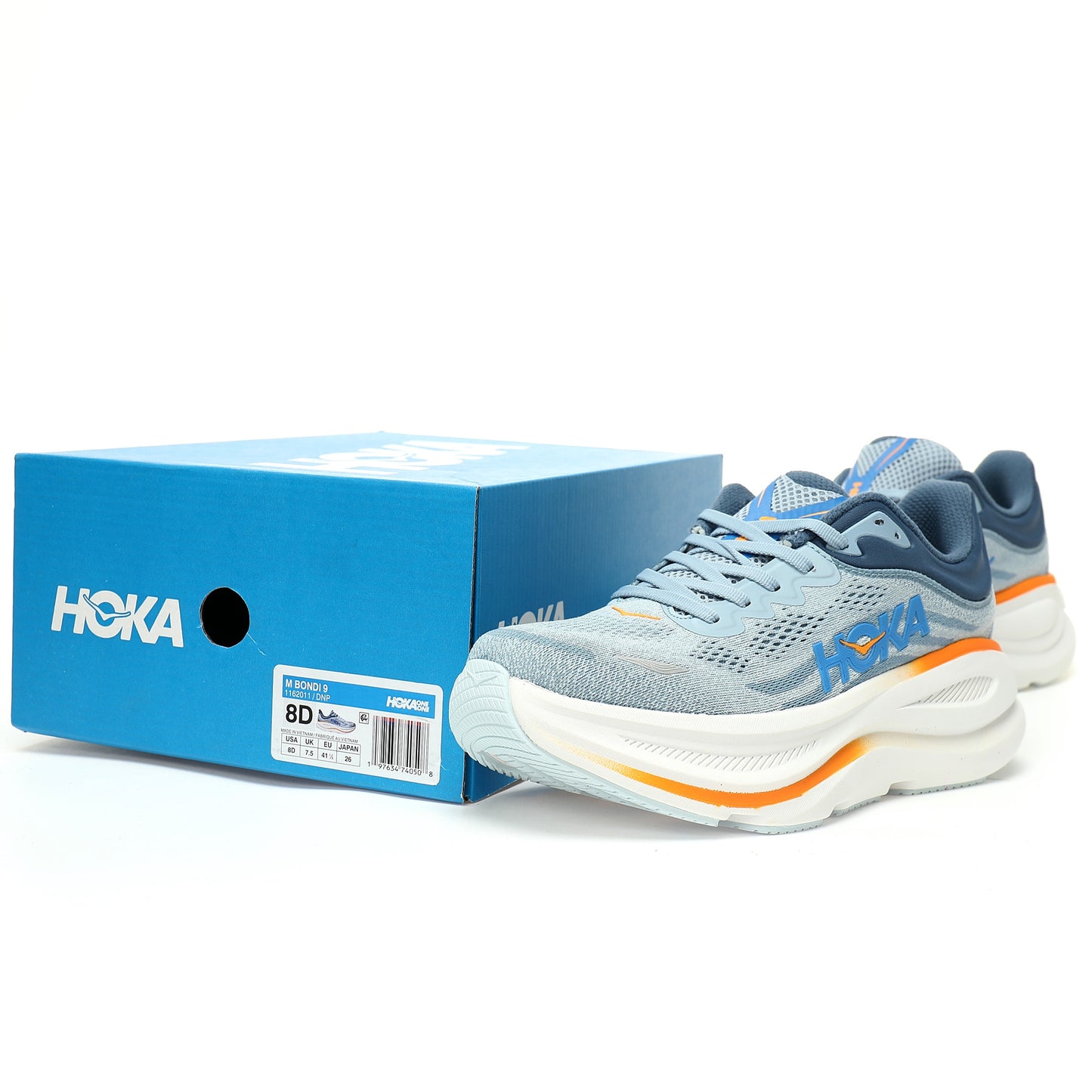 HOKA One One Clifton 9 Blue/White/Orange