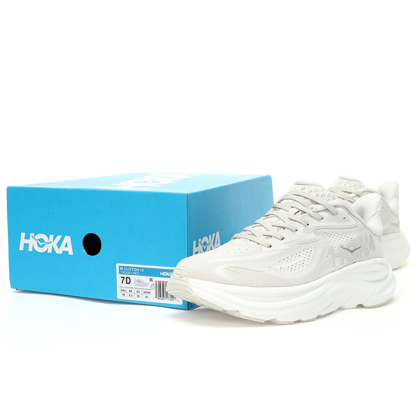 HOKA One One Clifton 9 Grayish /white