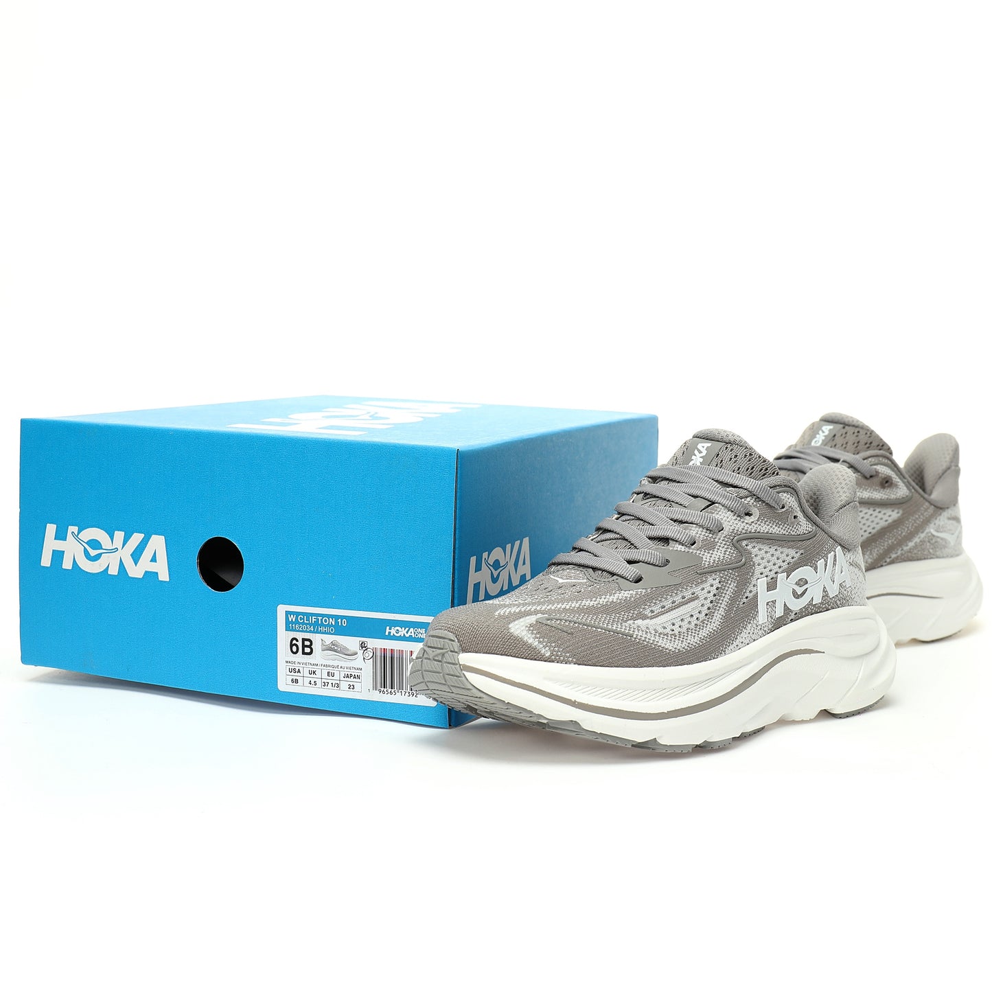 HOKA One One Clifton 9 Grey/White