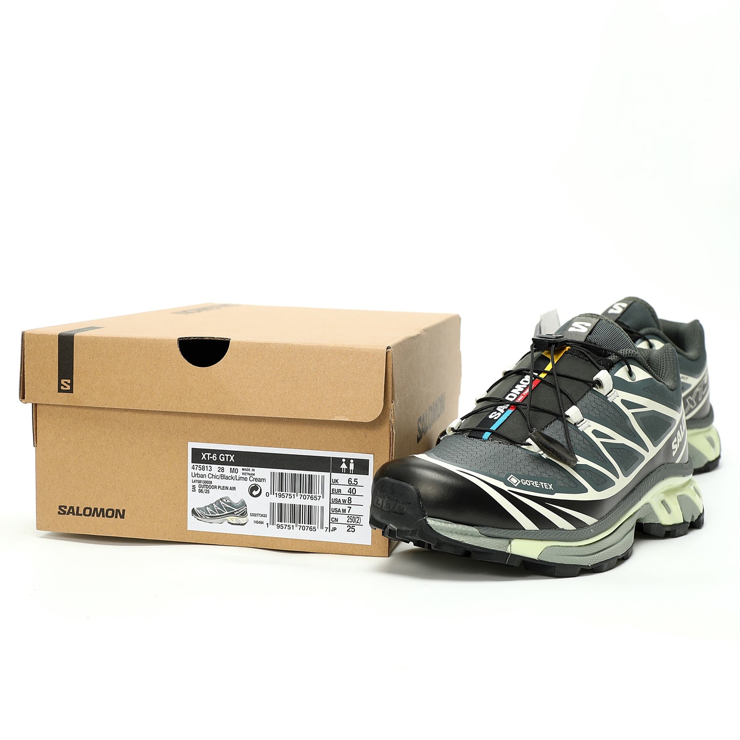 Salomon XT-6 GTX Outdoor Sports Shoes Collection Green/Grey