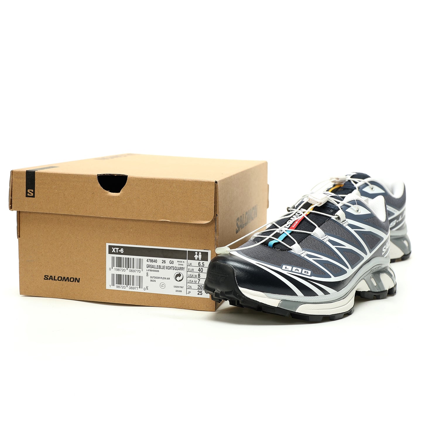 Salomon XT-6 GTX Outdoor Sports Shoes Collection Blue-gray / Black