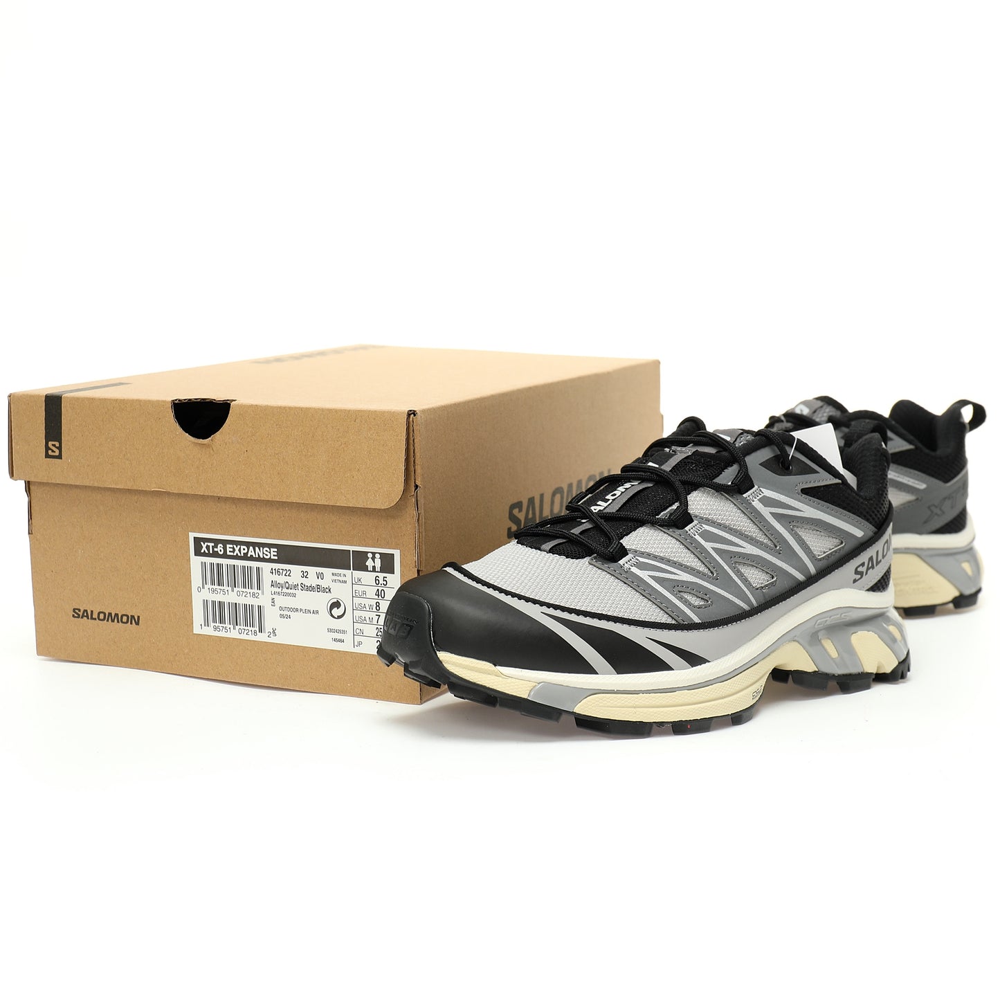 Salomon XT-6 GTX Outdoor Sports Shoes Collection Silver / Black
