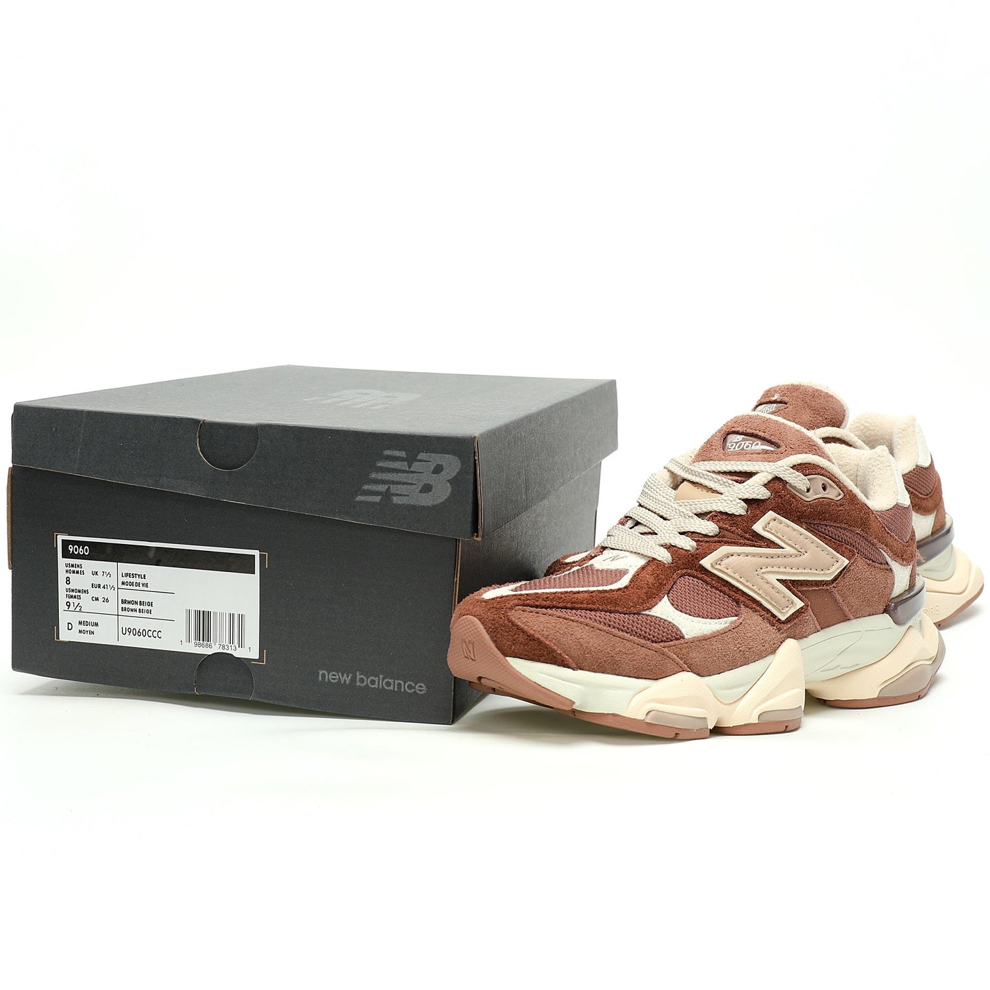 New Balance 9060 Sneaker Red-brown