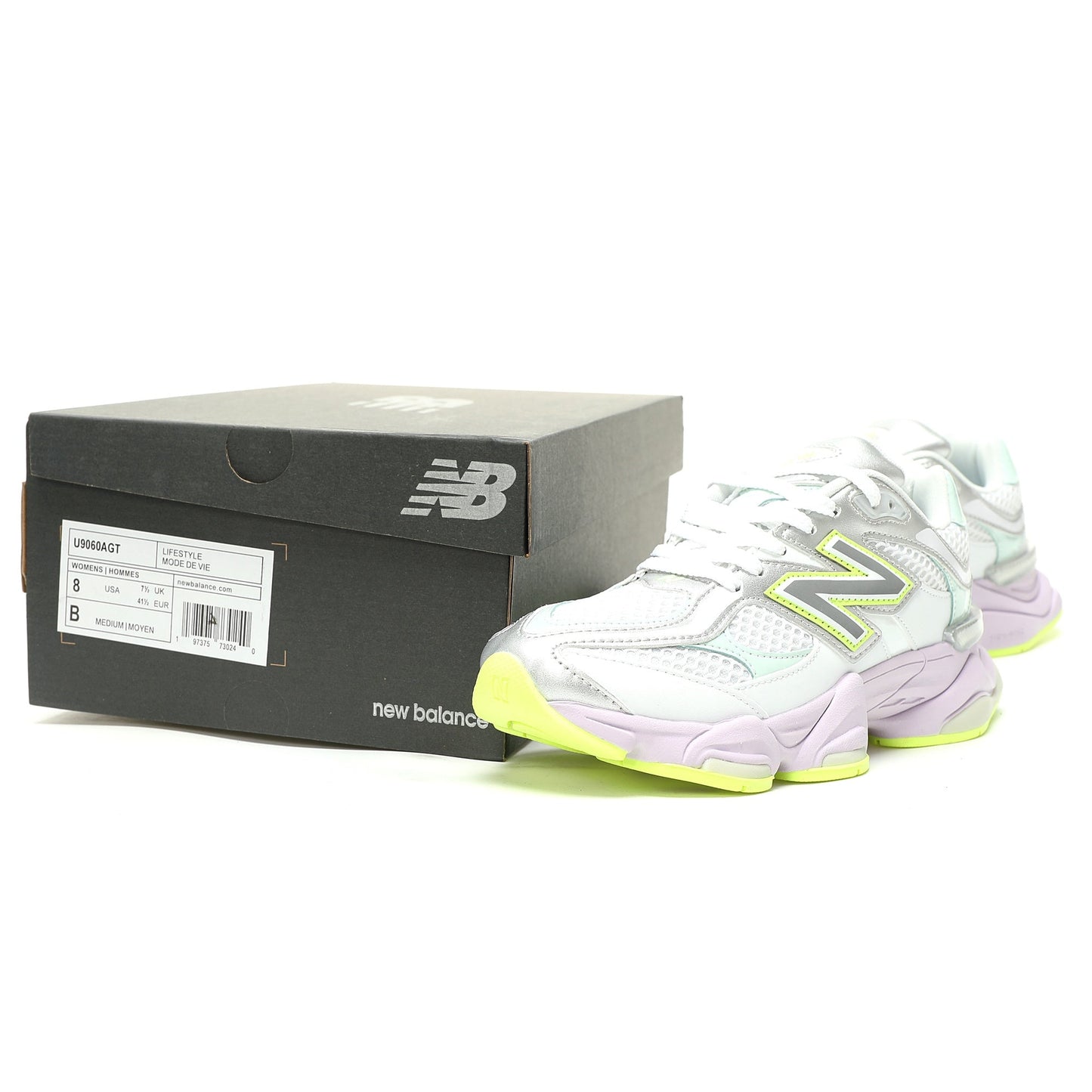 New Balance 9060 Sneaker Light green / Yellow / Silver
