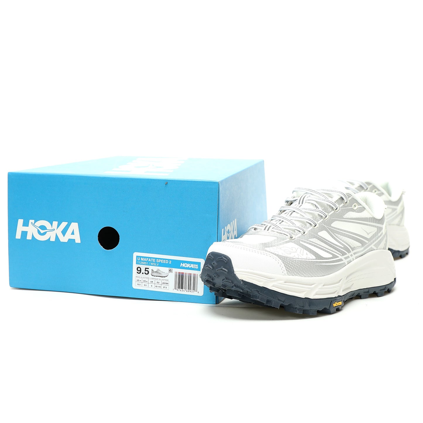 HOKA Mafate Speed 2 Low | Trail Running Shoes White/Silver