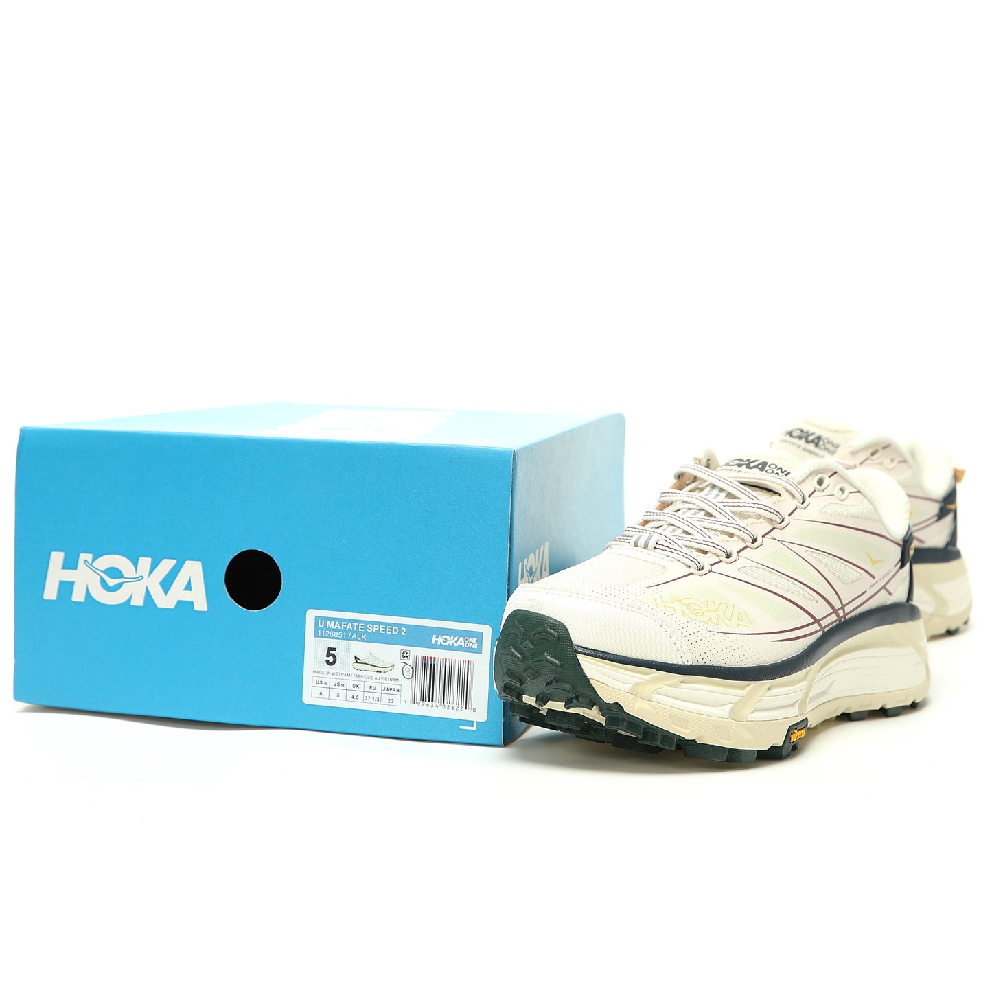 HOKA Mafate Speed 2 Low | Trail Running Shoes Beige / Burgundy