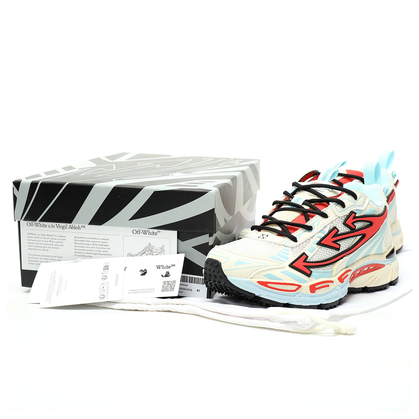 Off-White™ "Be Right Back" Sneaker — BRB Red / Blue