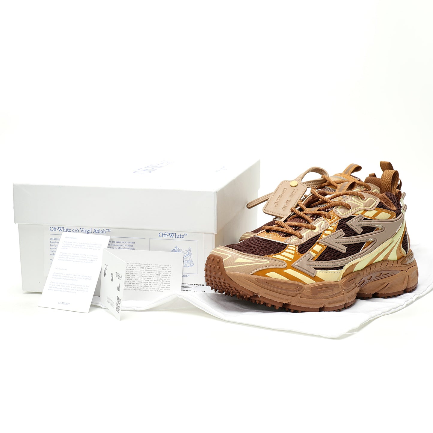 Off-White™ "Be Right Back" Sneaker — BRB Brown/Yellow