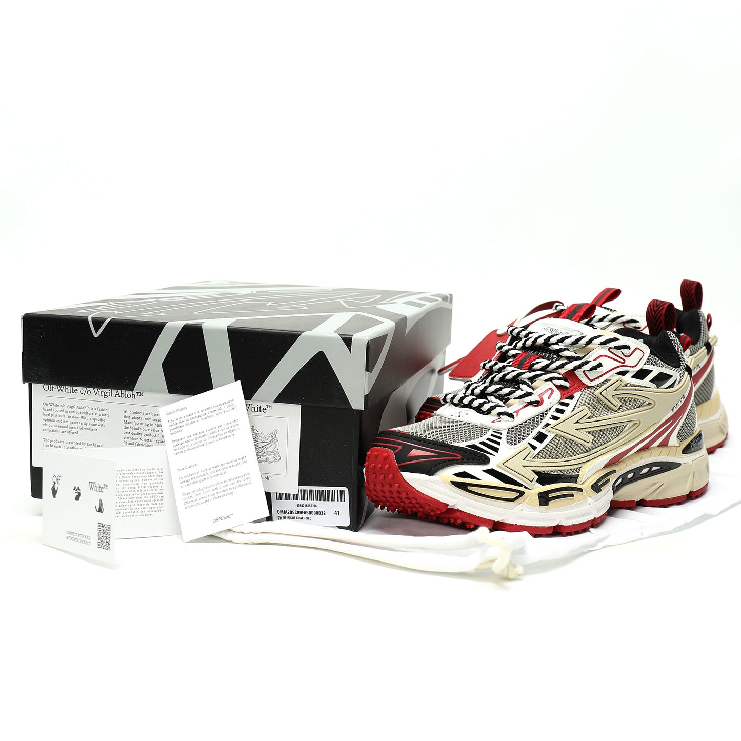 Off-White™ "Be Right Back" Sneaker — BRB Red / Beige