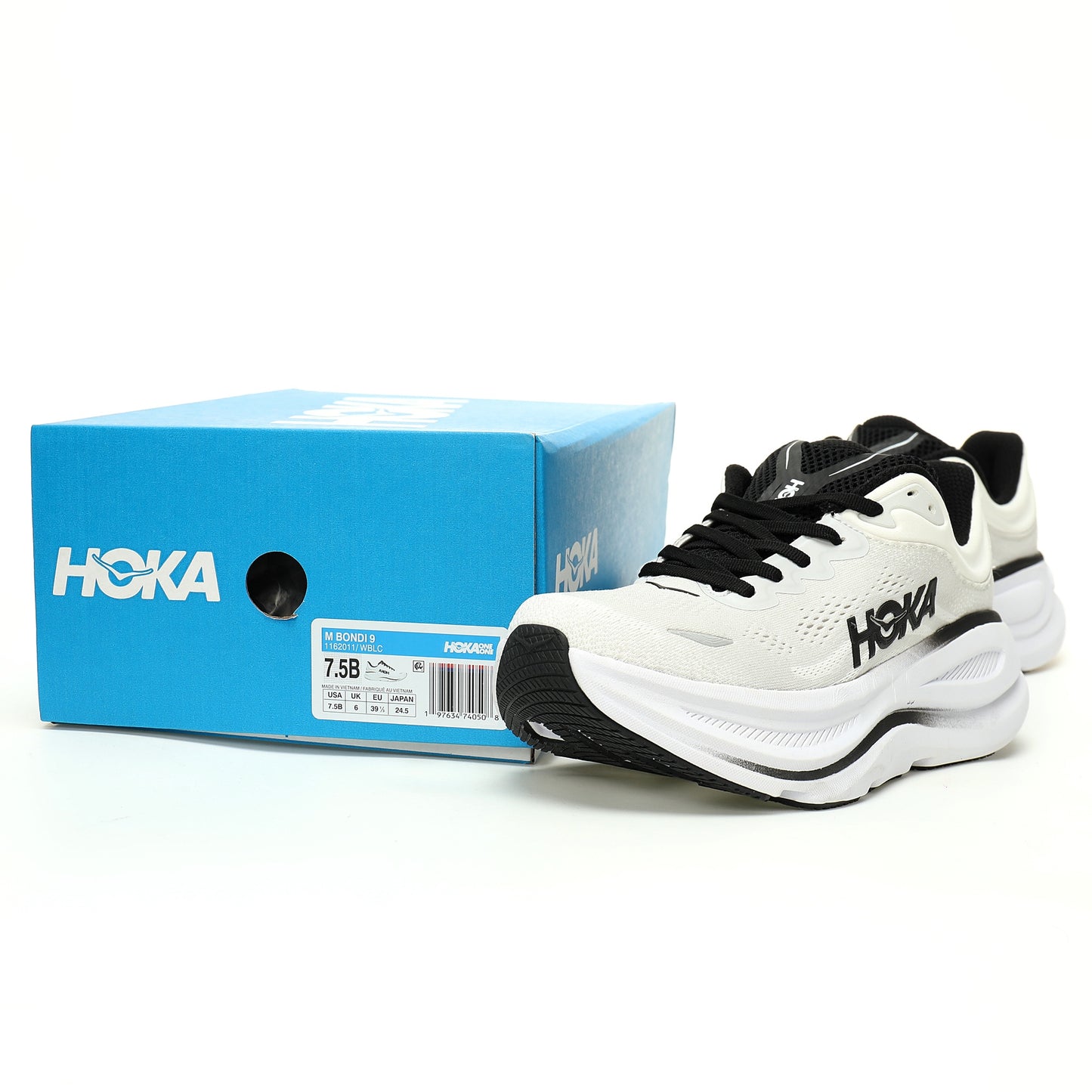 HOKA One One Clifton 9  White / Black