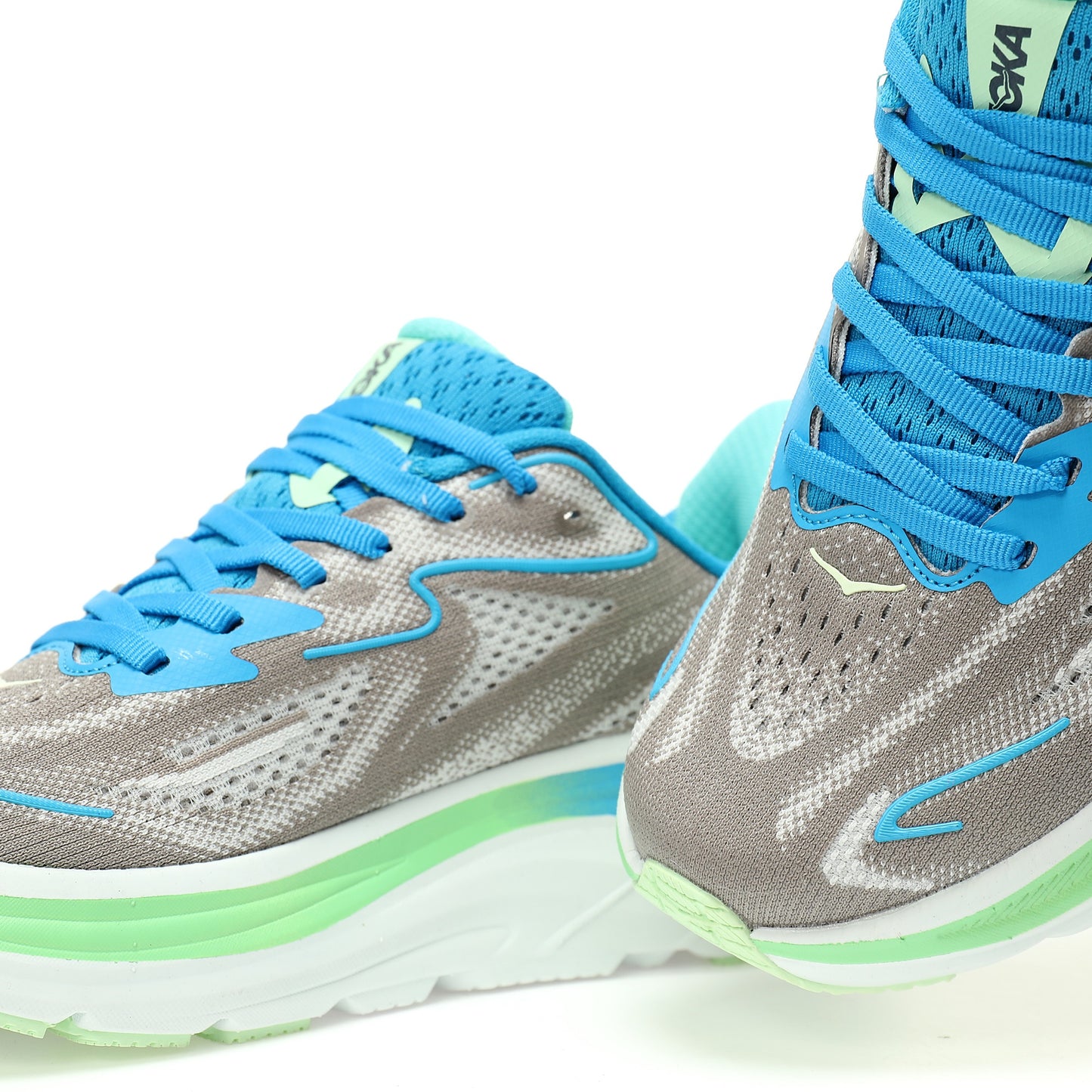 HOKA One One Clifton 9 Light blue/Grey