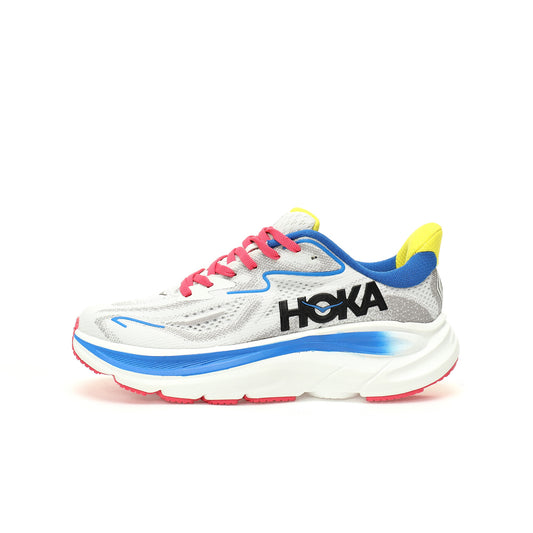 HOKA One One Clifton 9 Blue/White/Yellow/Pink