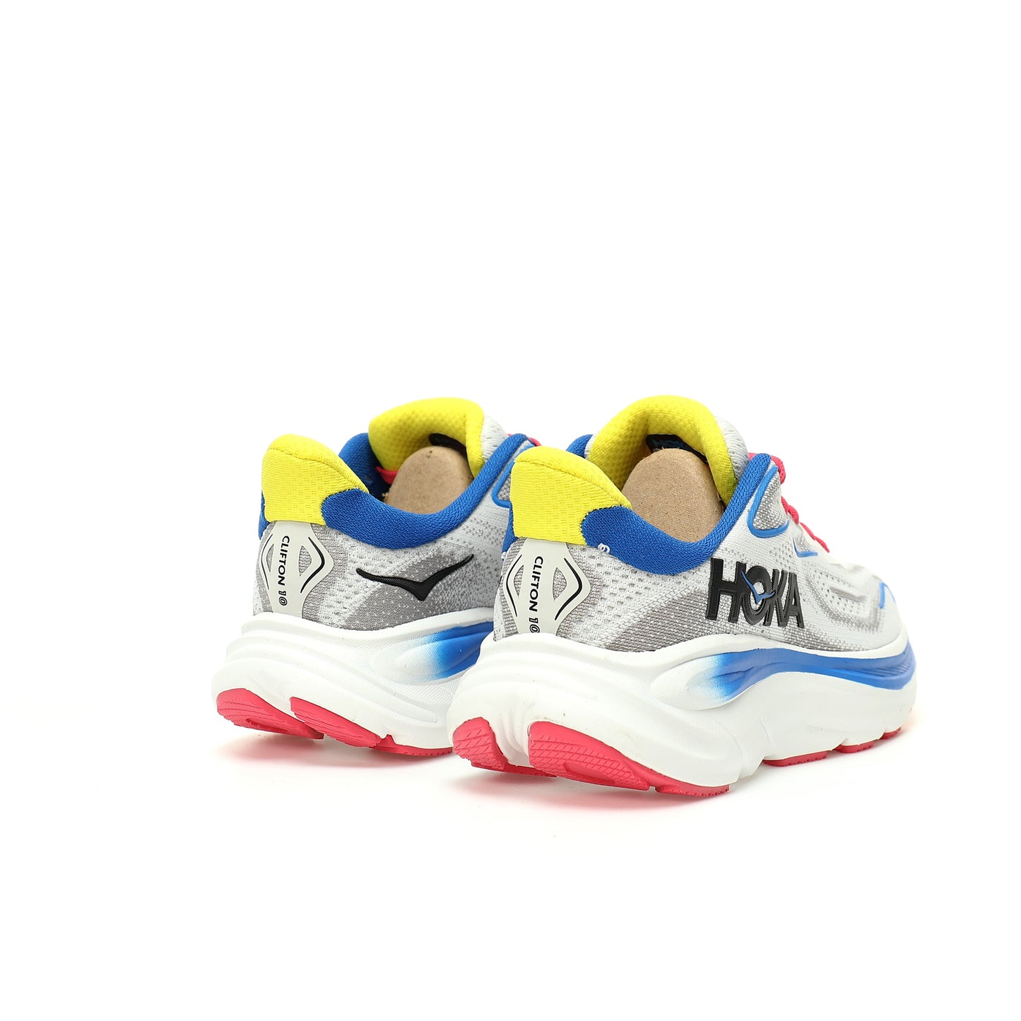 HOKA One One Clifton 9 Blue/White/Yellow/Pink