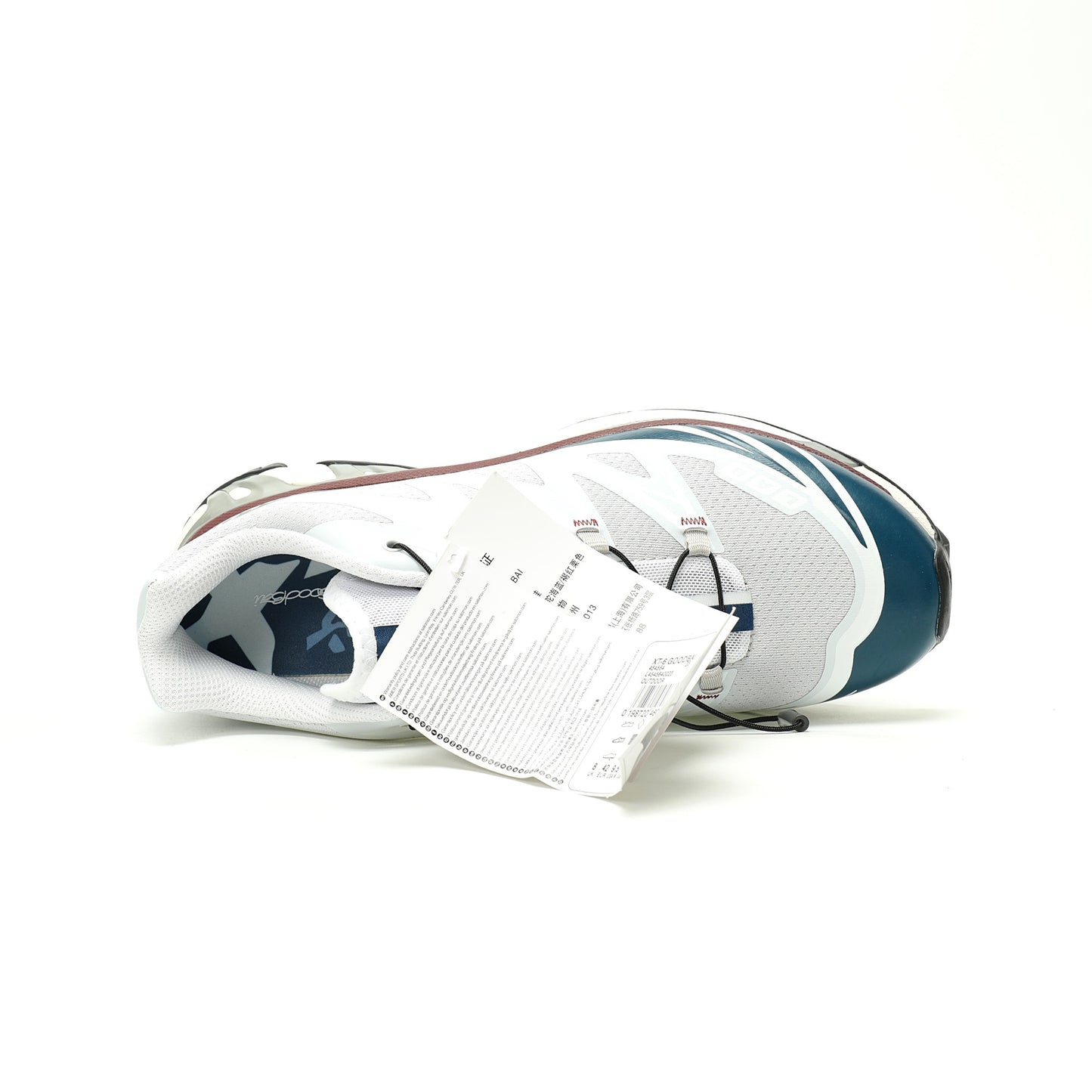 Salomon XT-6 GTX Outdoor Sports Shoes Collection   White / Blue / Brown