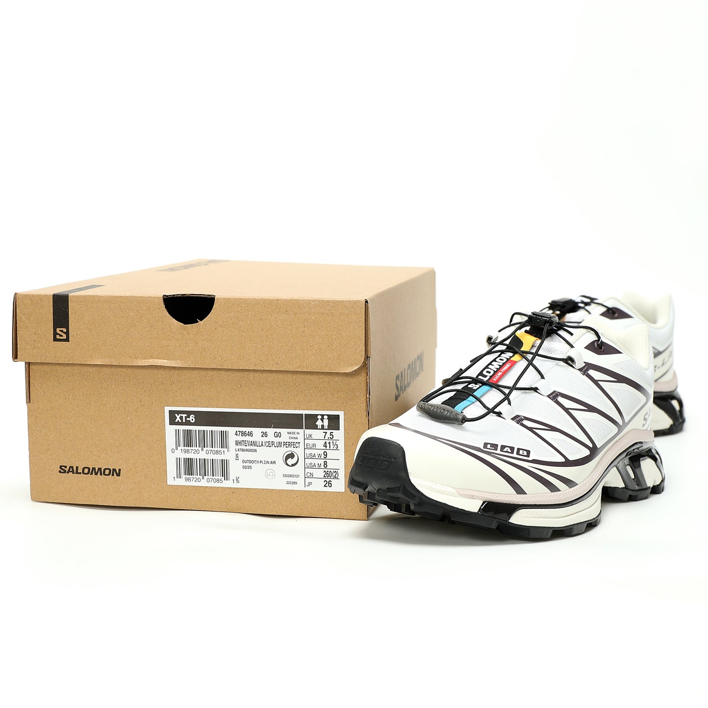 Salomon XT-6 GTX Outdoor Sports Shoes Collection   White/Black
