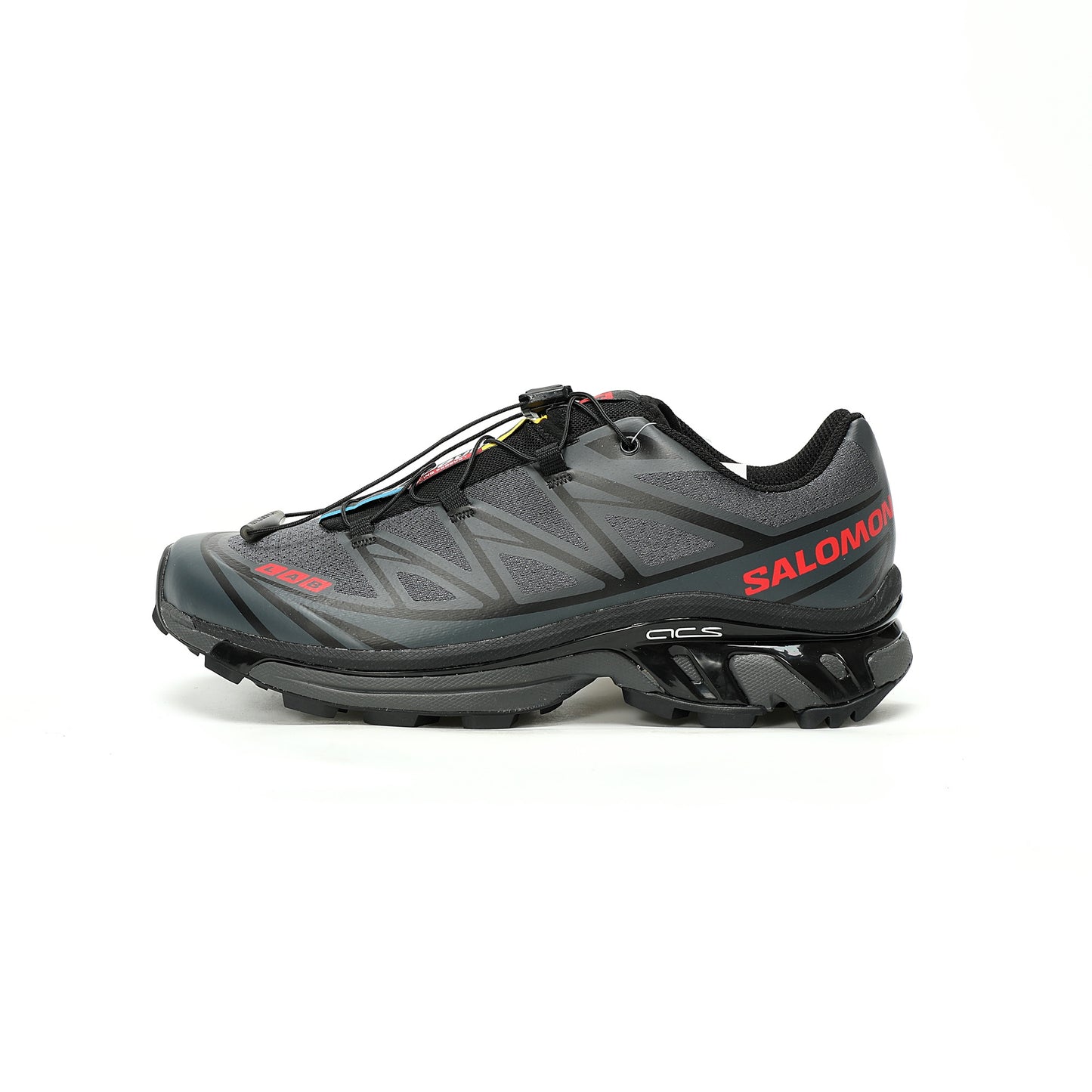 Salomon XT-6 GTX Outdoor Sports Shoes Collection   Dark Gray / Red