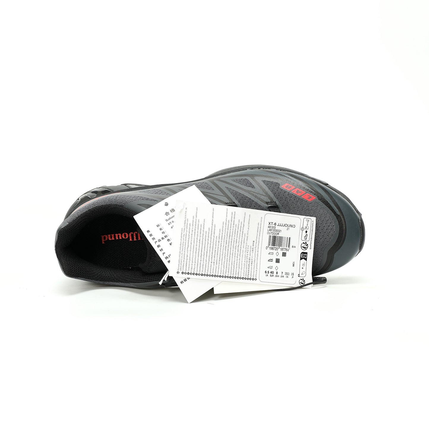 Salomon XT-6 GTX Outdoor Sports Shoes Collection   Dark Gray / Red