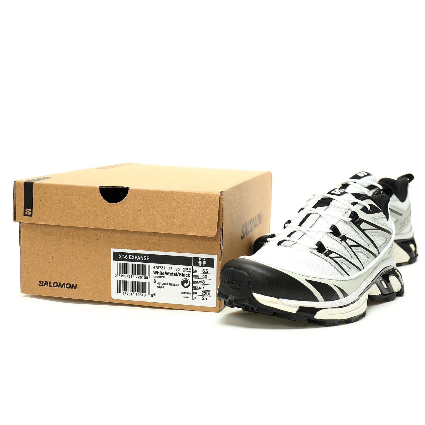 Salomon XT-6 GTX Outdoor Sports Shoes Collection   White / Beige / Black
