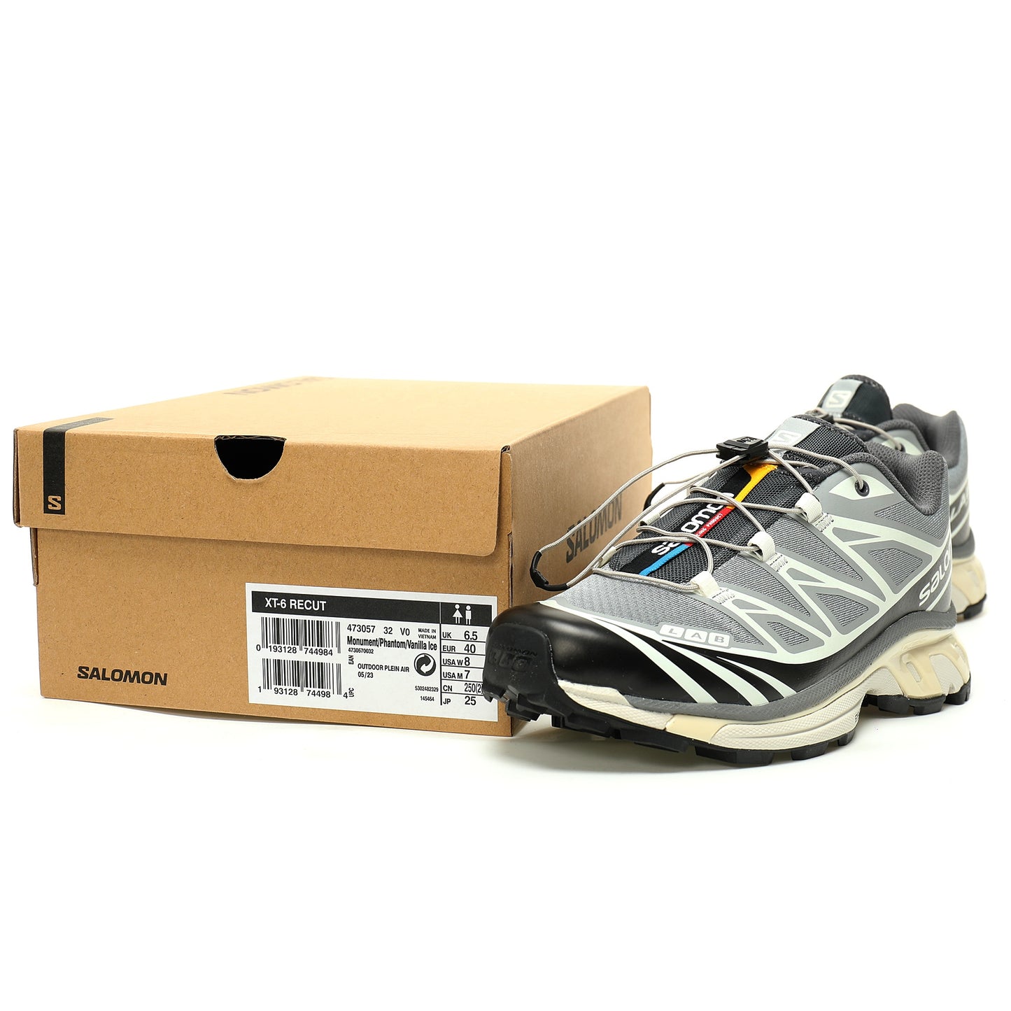 Salomon XT-6 GTX Outdoor Sports Shoes Collection   Grey / Black / Beige