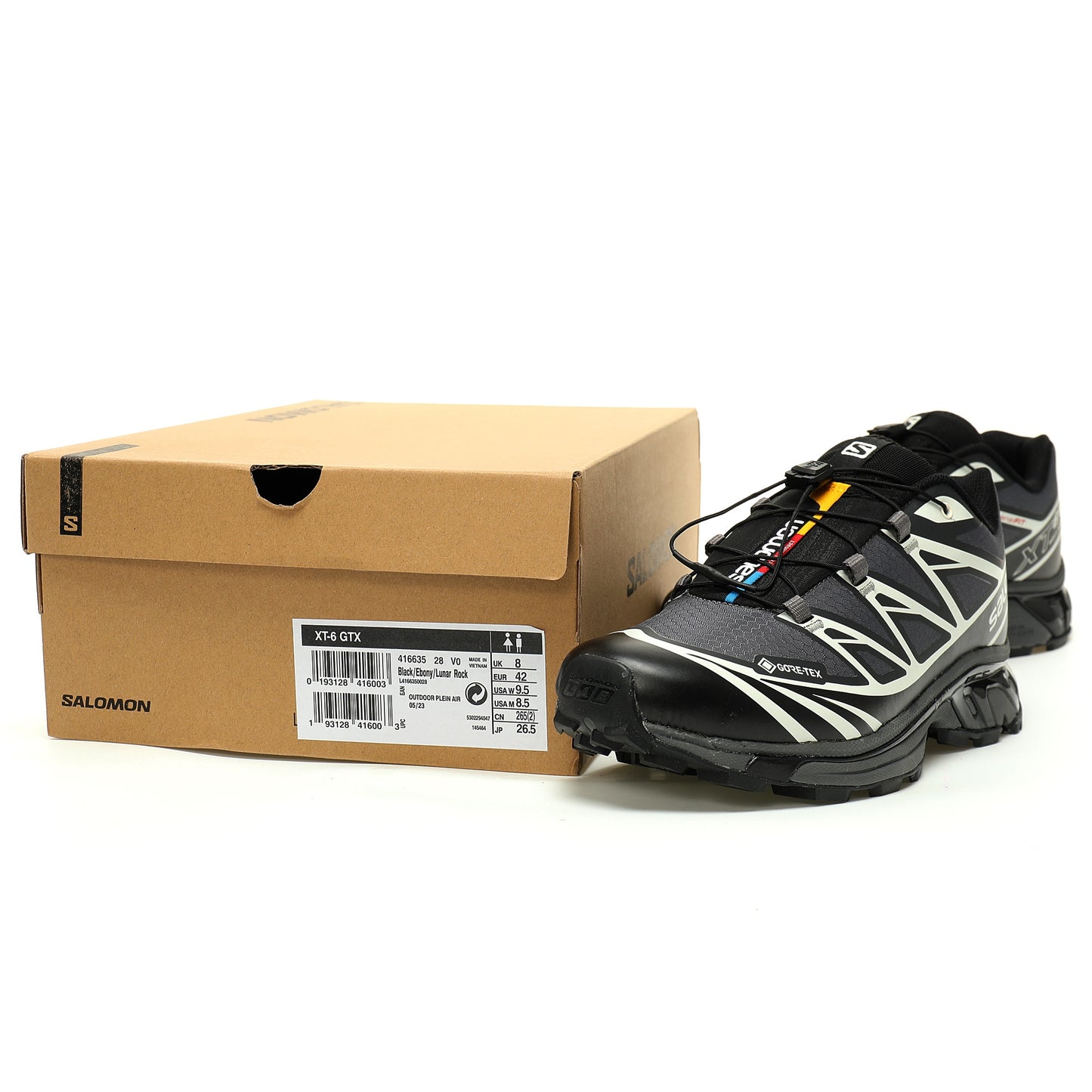 Salomon XT-6 GTX Outdoor Sports Shoes Collection   Black/Grey