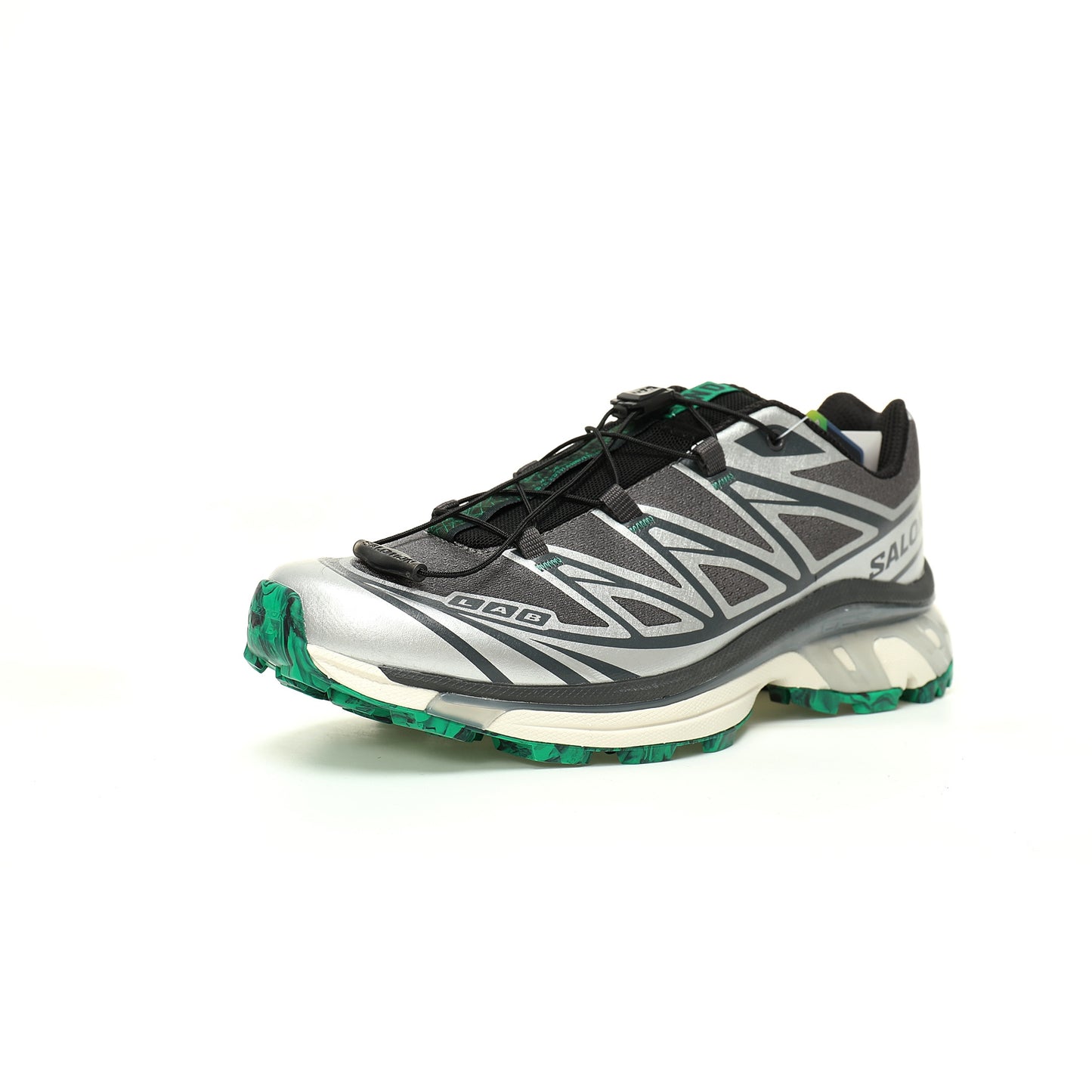 Salomon XT-6 GTX Outdoor Sports Shoes Collection   Grey / Silver / Green