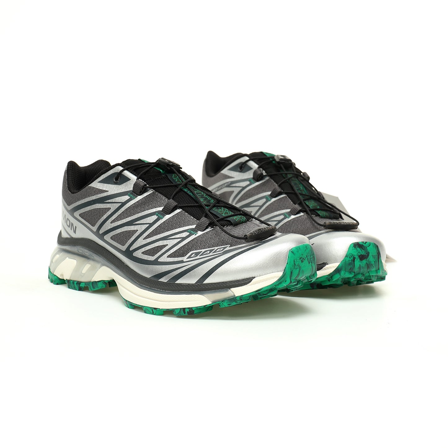 Salomon XT-6 GTX Outdoor Sports Shoes Collection   Grey / Silver / Green