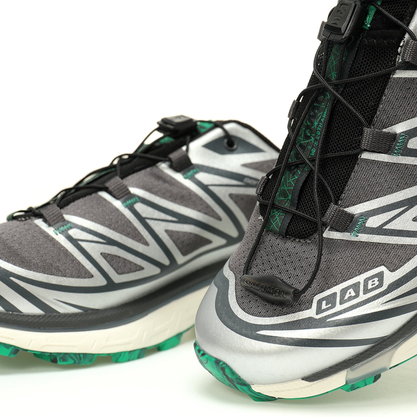 Salomon XT-6 GTX Outdoor Sports Shoes Collection   Grey / Silver / Green