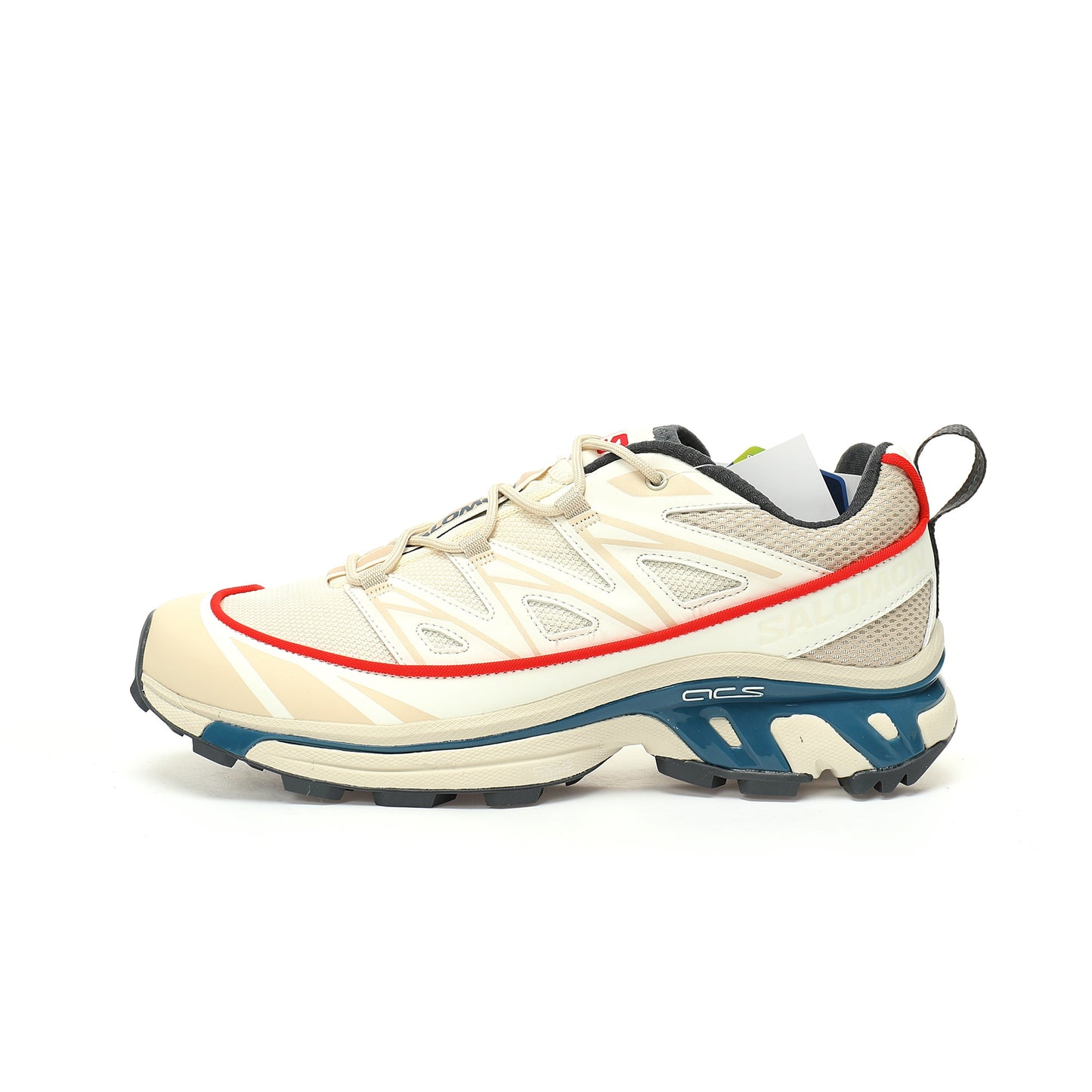 Salomon XT-6 GTX Outdoor Sports Shoes Collection   Beige / Red / Blue