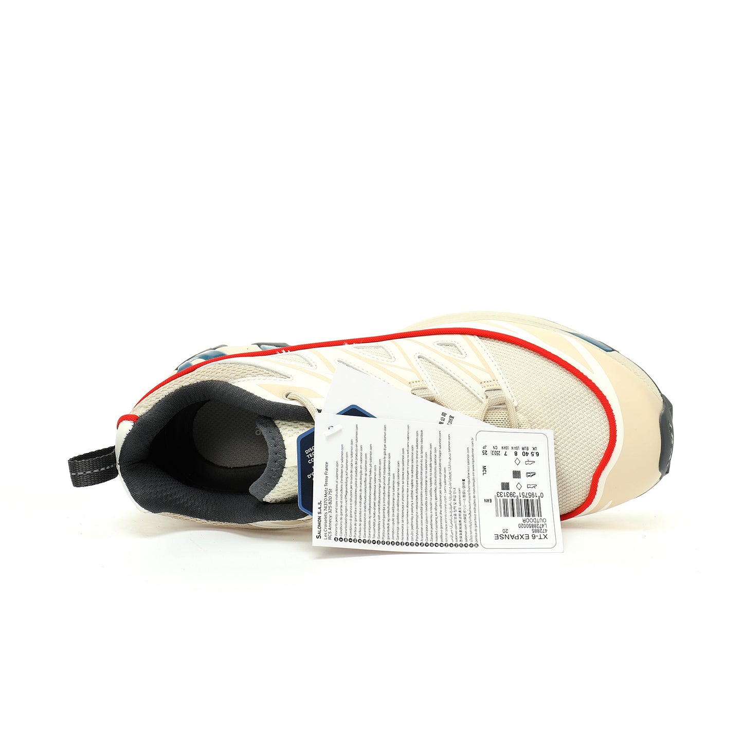Salomon XT-6 GTX Outdoor Sports Shoes Collection   Beige / Red / Blue