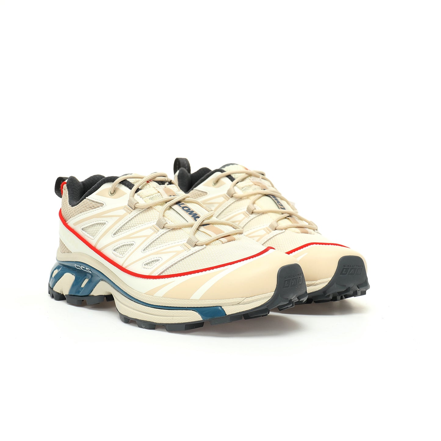 Salomon XT-6 GTX Outdoor Sports Shoes Collection   Beige / Red / Blue