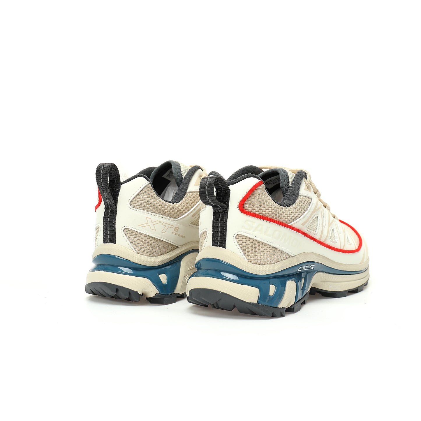 Salomon XT-6 GTX Outdoor Sports Shoes Collection   Beige / Red / Blue