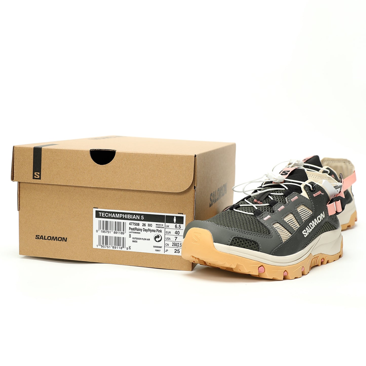 Salomon Techamphibian 5'  Dark Gray / Pink