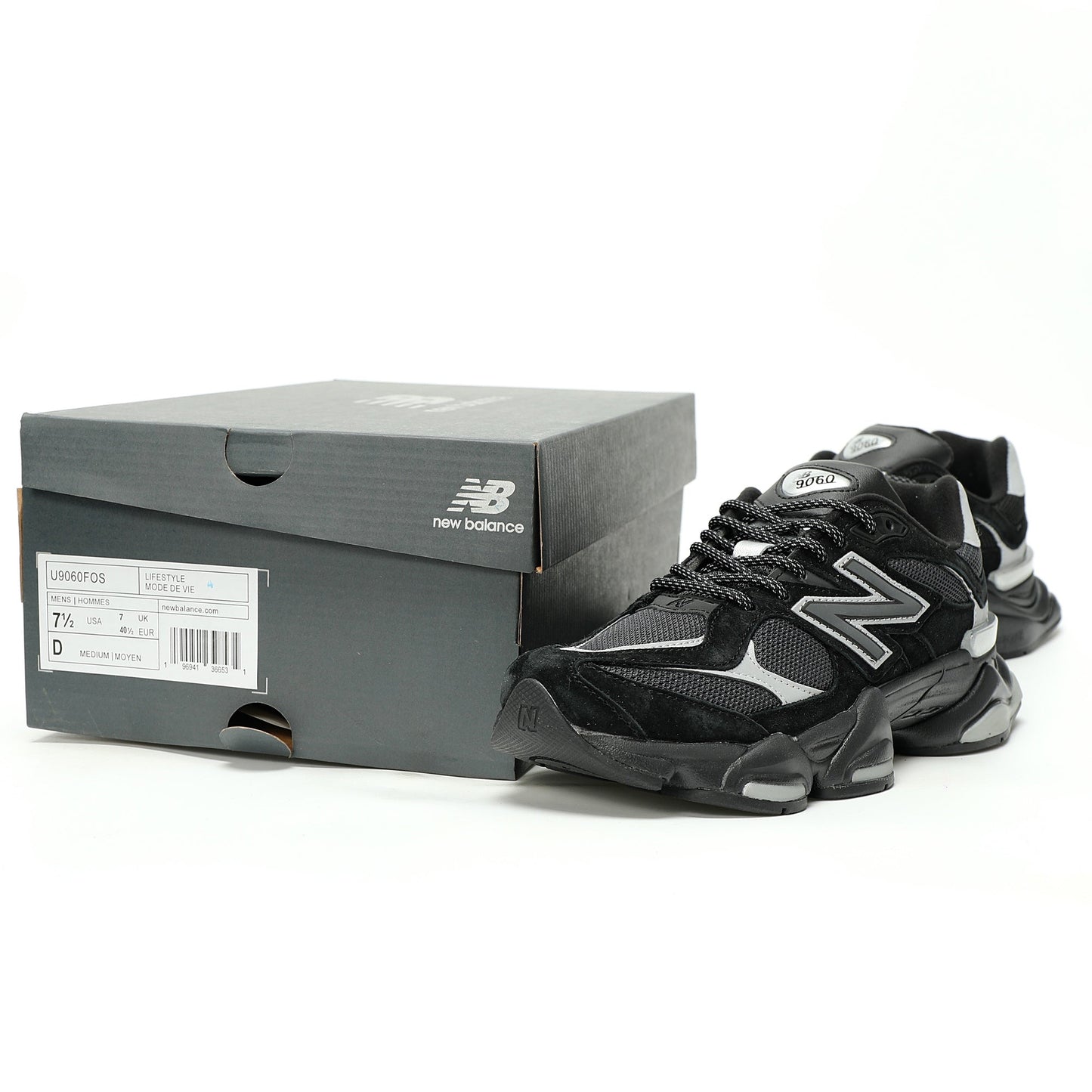 New Balance 9060 Sneaker   Black / Grey / Silver