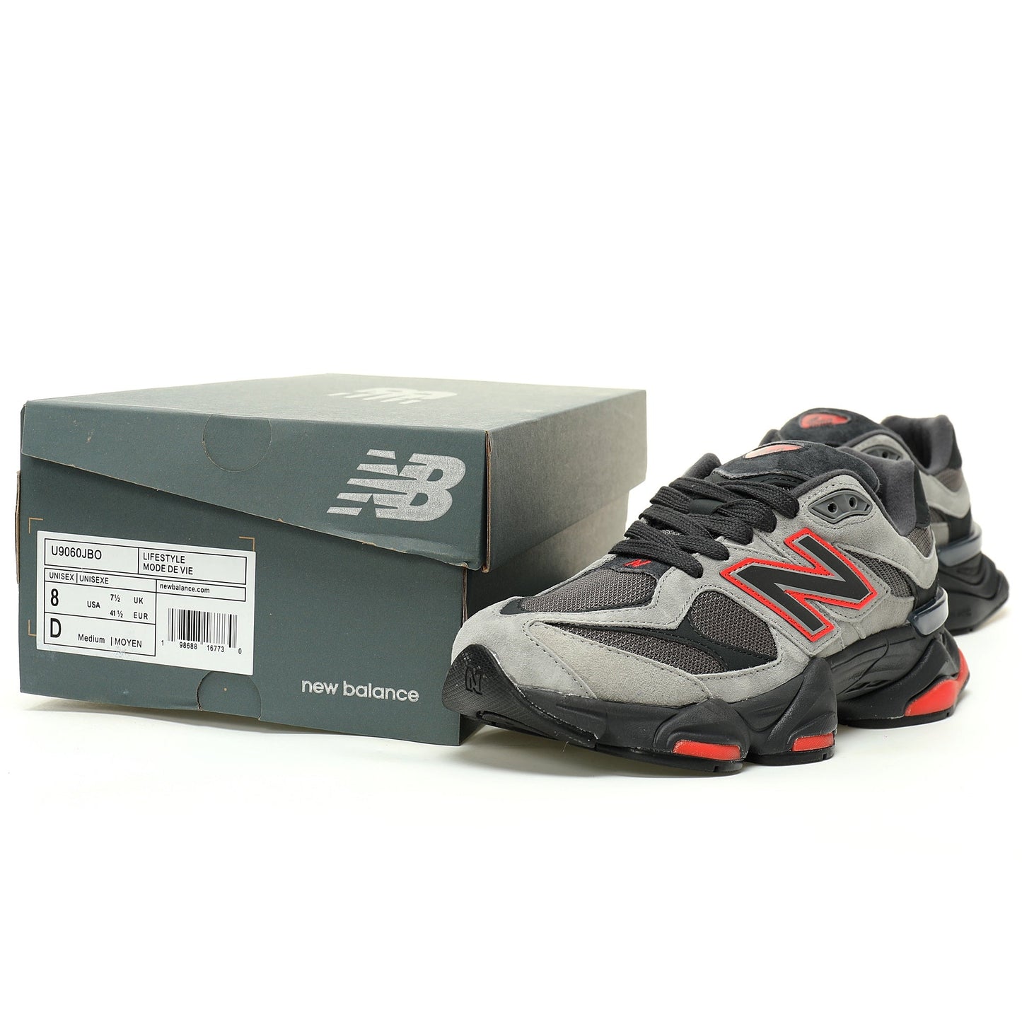 New Balance 9060 Sneaker    Grey / Red