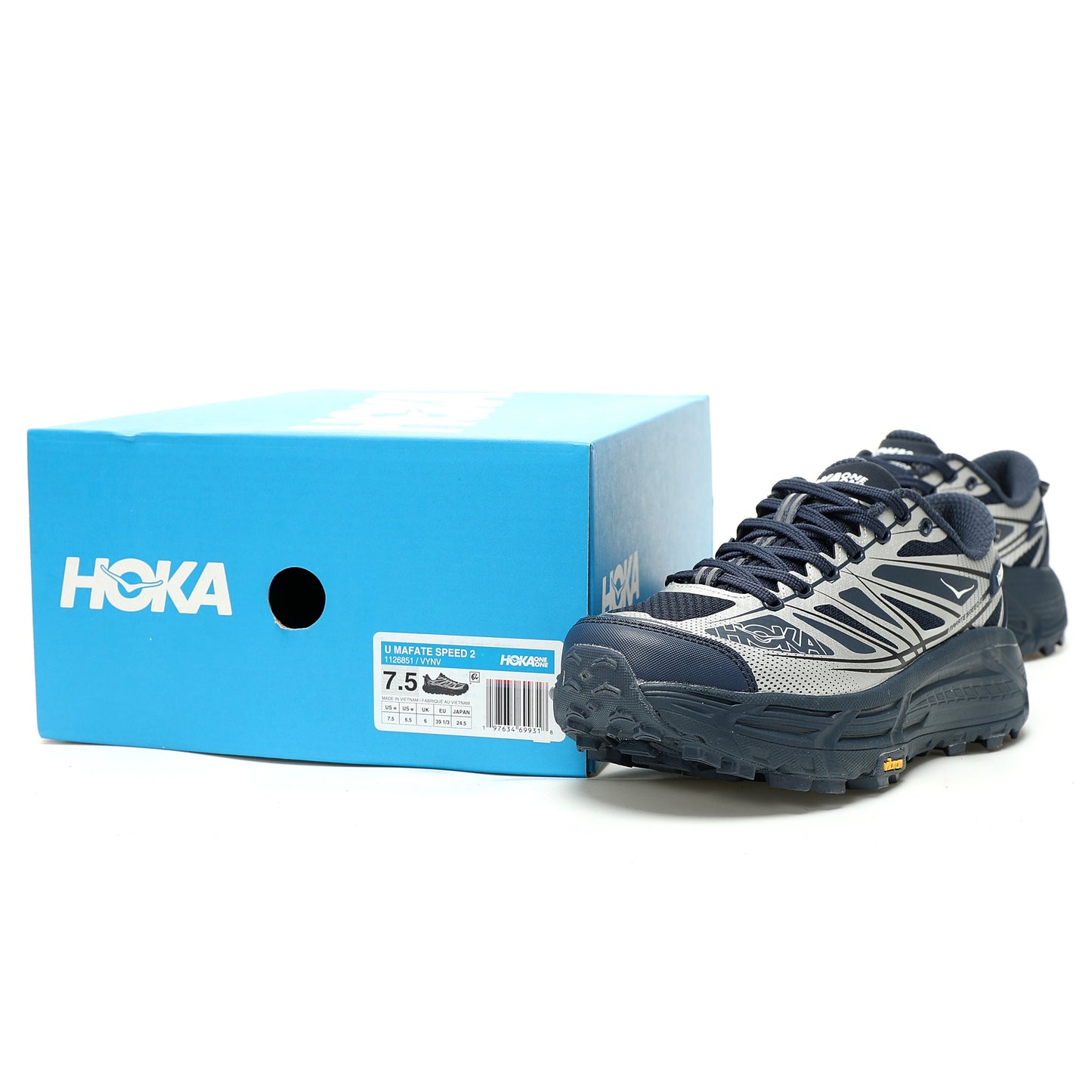 HOKA Mafate Speed 2 Low | Trail Running Shoes   Navy / Silver