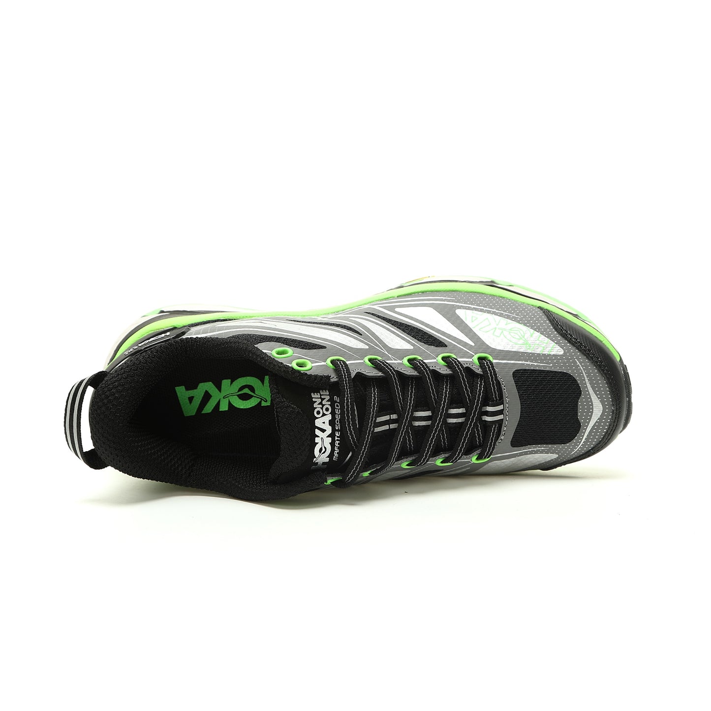 HOKA Mafate Speed 2 Low | Trail Running Shoes   Black/Grey/Green
