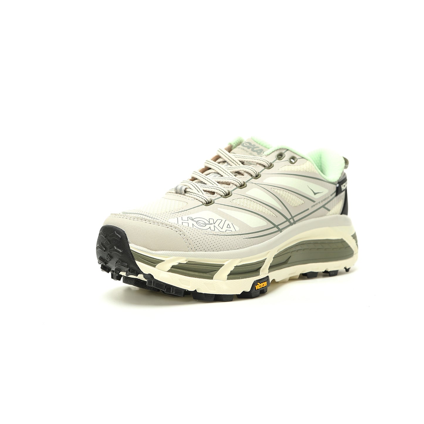 HOKA Mafate Speed 2 Low | Trail Running Shoes   Beige/Green