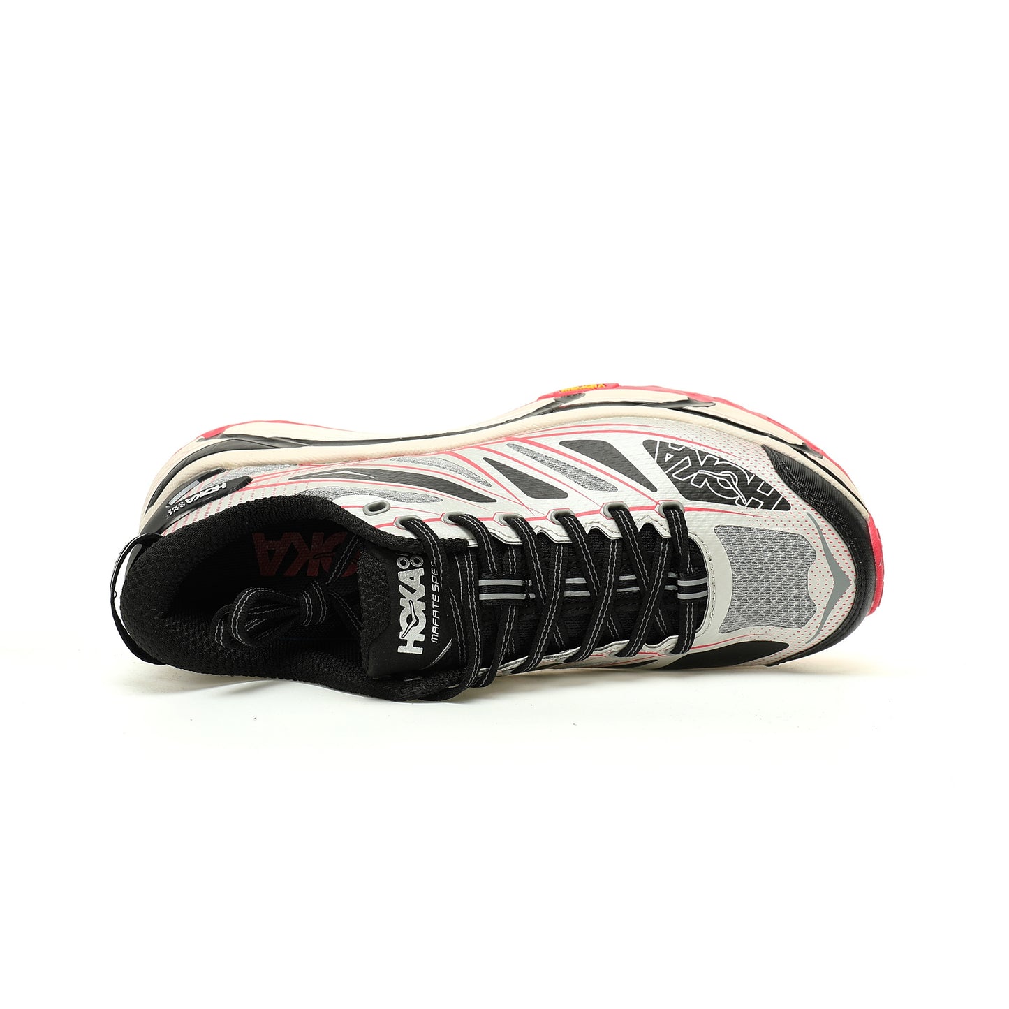HOKA Mafate Speed 2 Low | Trail Running Shoes   Black / Silver / Red