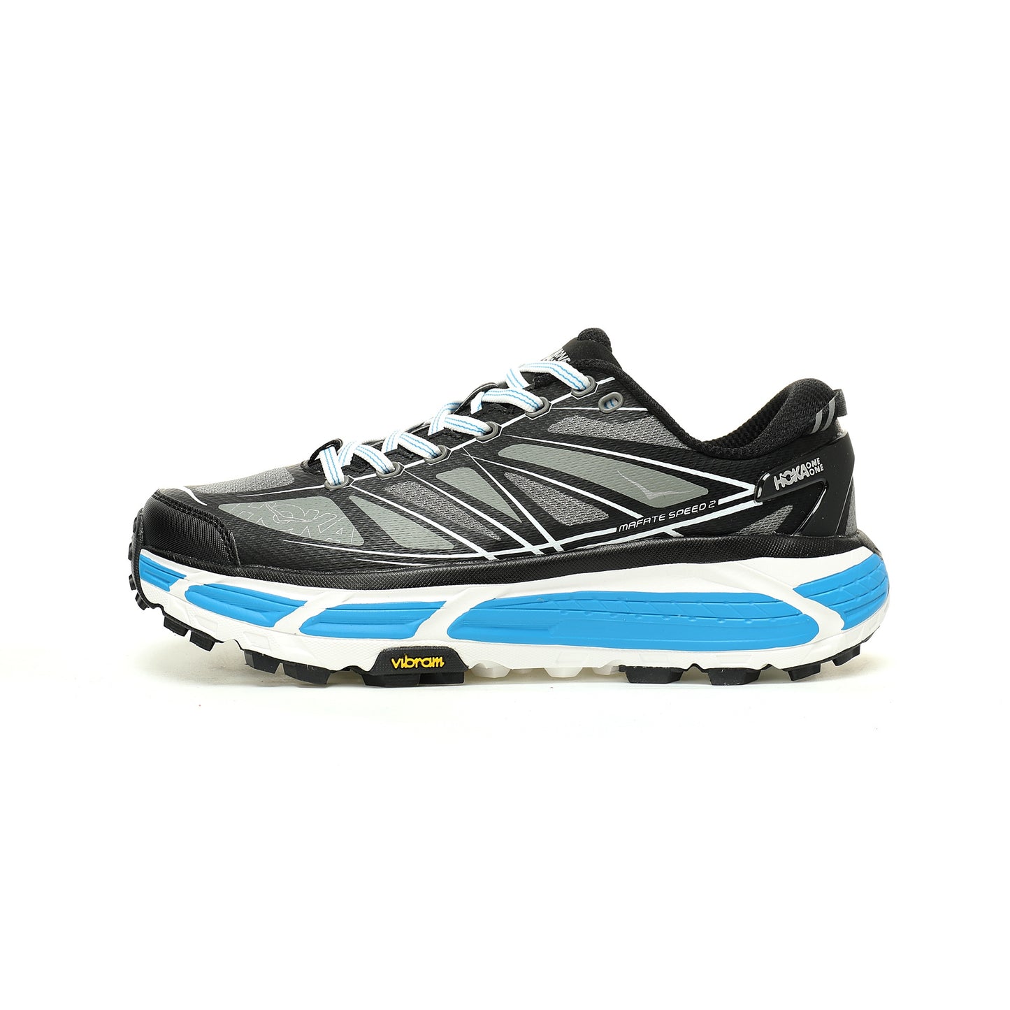 HOKA Mafate Speed 2 Low | Trail Running Shoes   Black / Grey / Blue