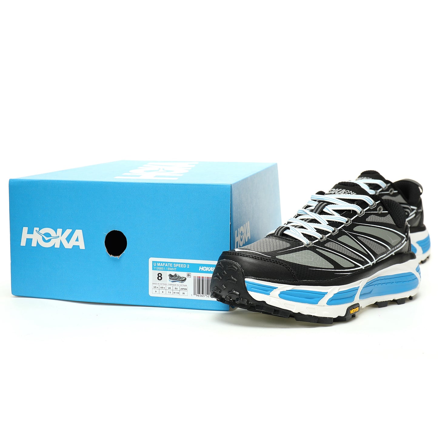 HOKA Mafate Speed 2 Low | Trail Running Shoes   Black / Grey / Blue