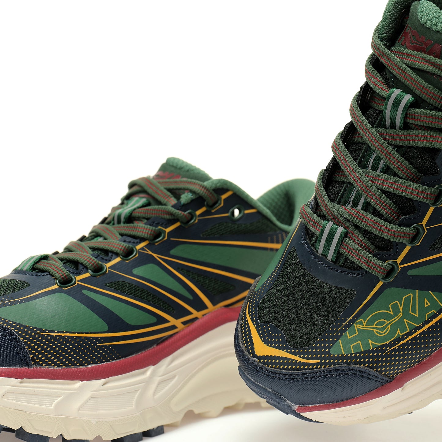 HOKA Mafate Speed 2 Low | Trail Running Shoes   Green / Red / Beige