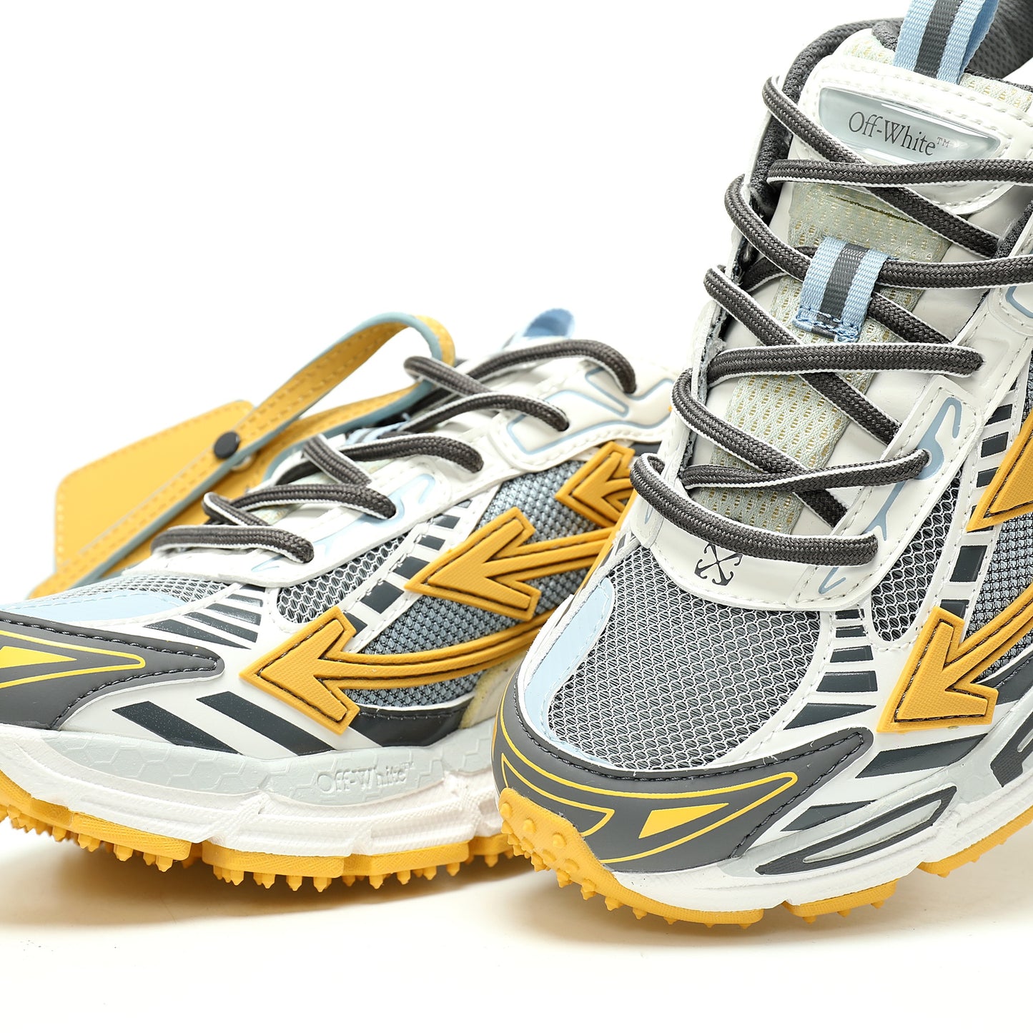 Off-White™ "Be Right Back" Sneaker — BRB   Grey / Blue / Yellow