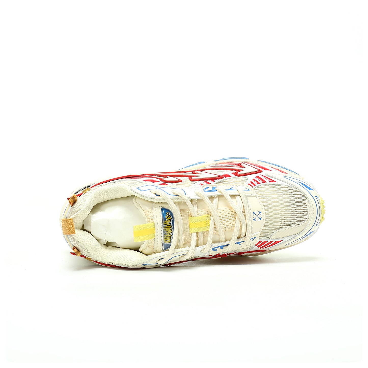 Off-White™ "Be Right Back" Sneaker — BRB   Beige / Red / Blue