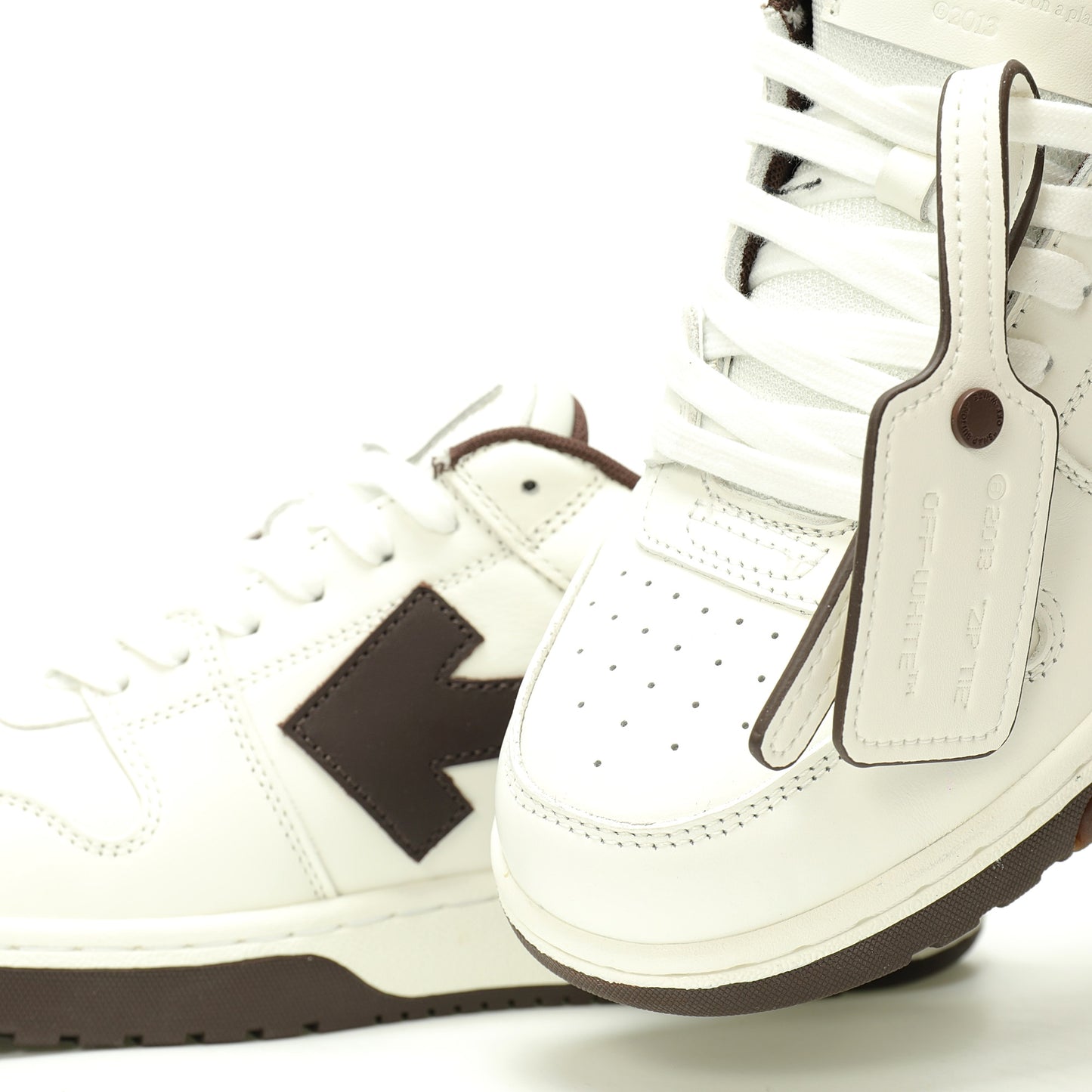 Off-White™ "Out Of Office" OOO Sneaker   White/Brown