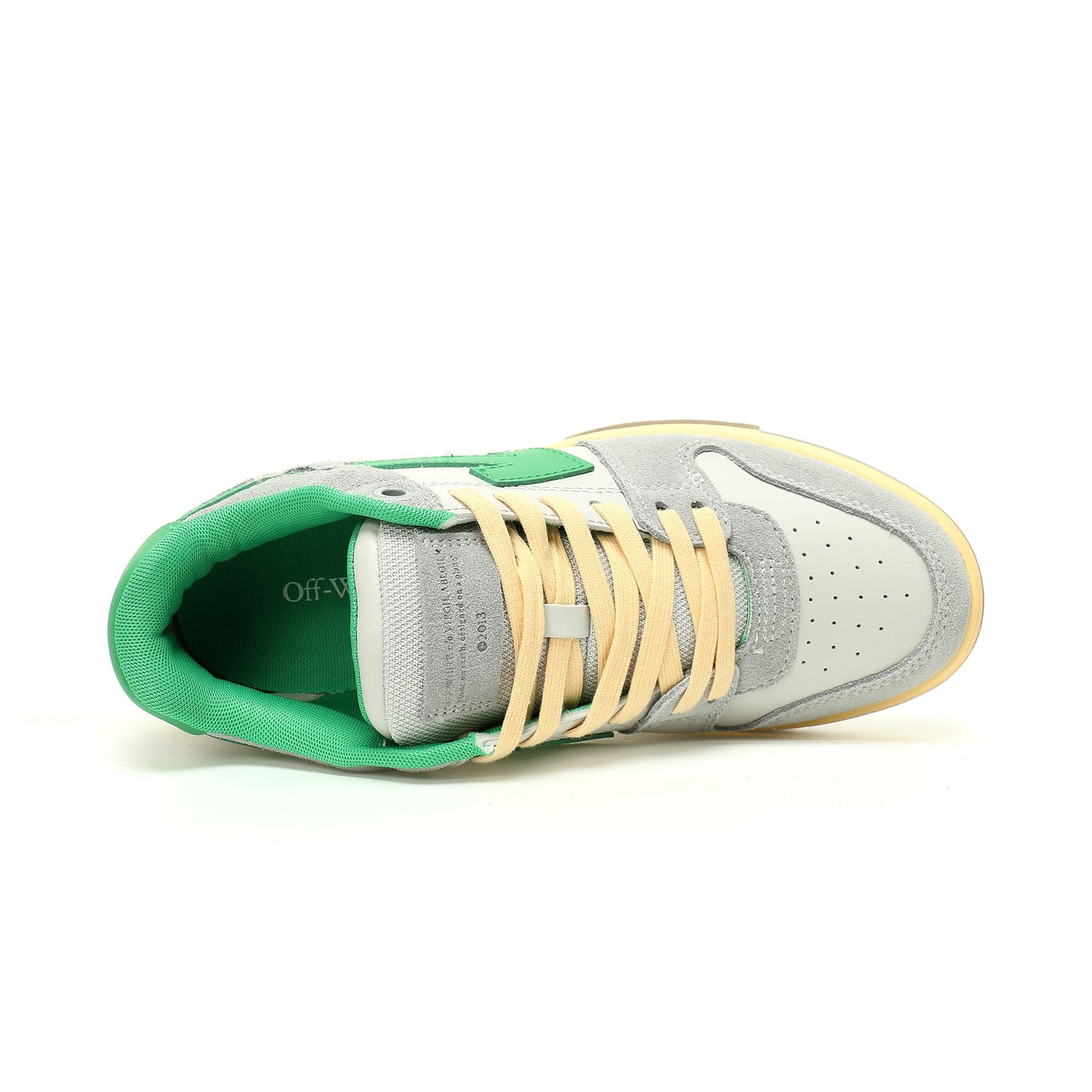 Off-White™ "Out Of Office" OOO Sneaker   Grey/Green