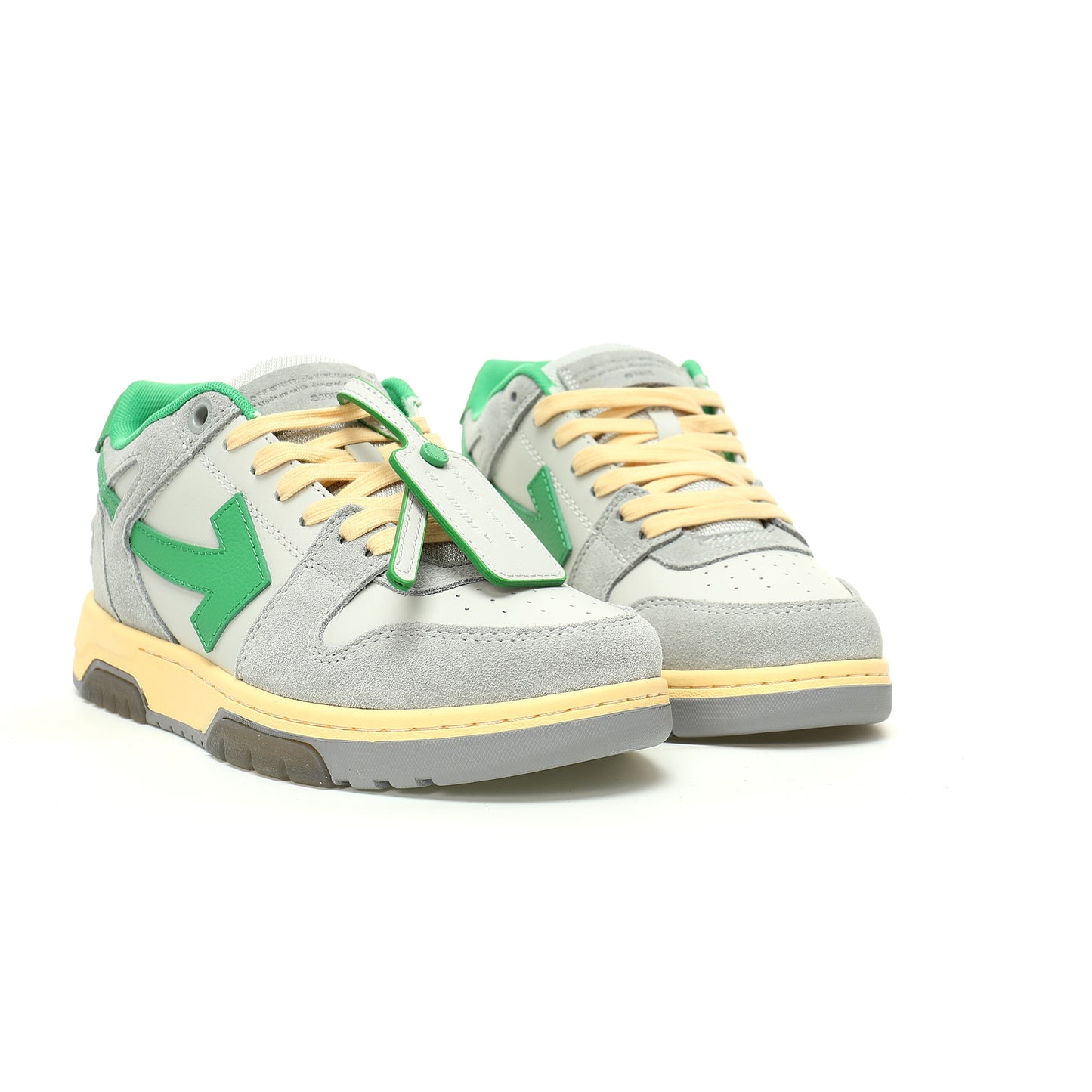 Off-White™ "Out Of Office" OOO Sneaker   Grey/Green