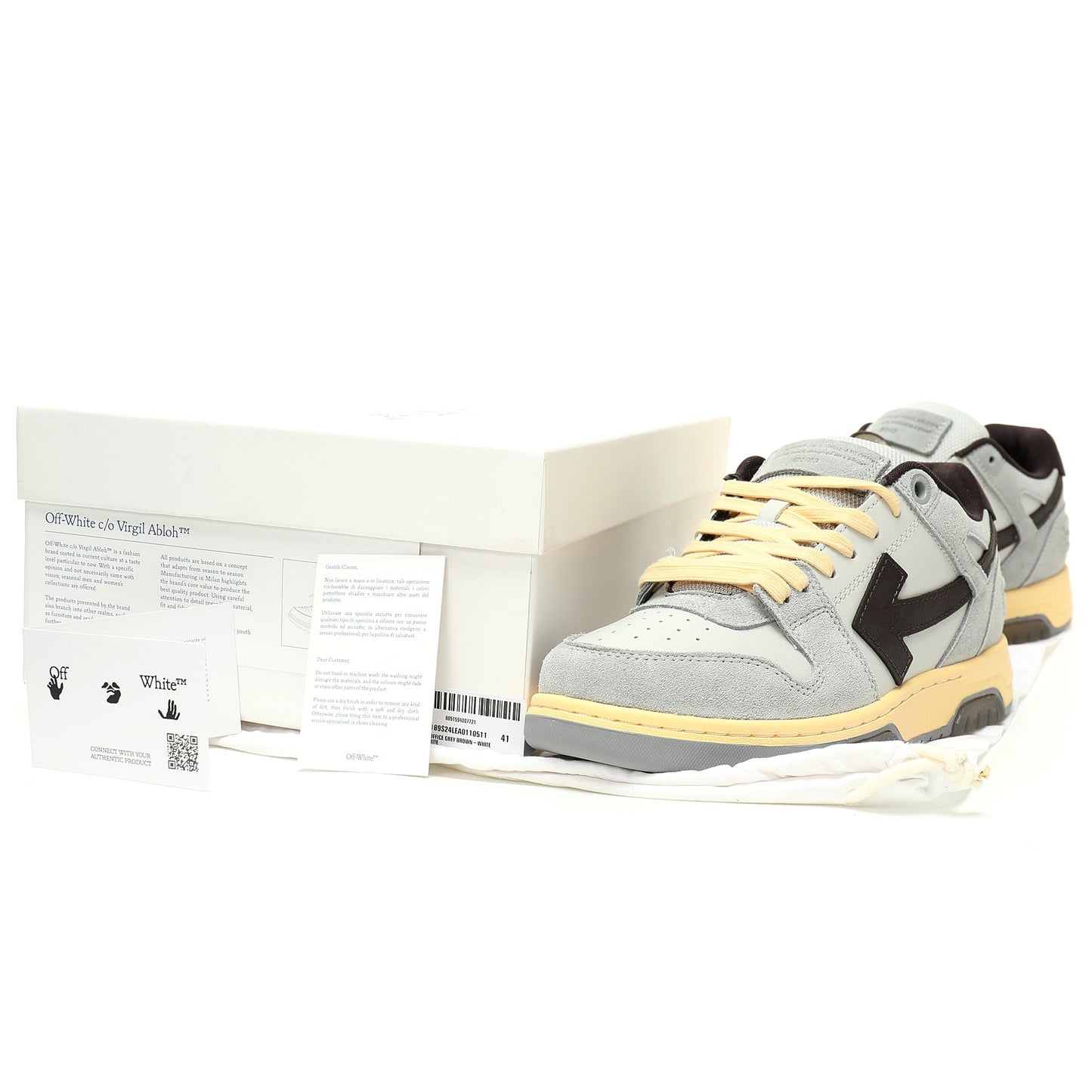Off-White™ "Out Of Office" OOO Sneaker   Grey/White/Black