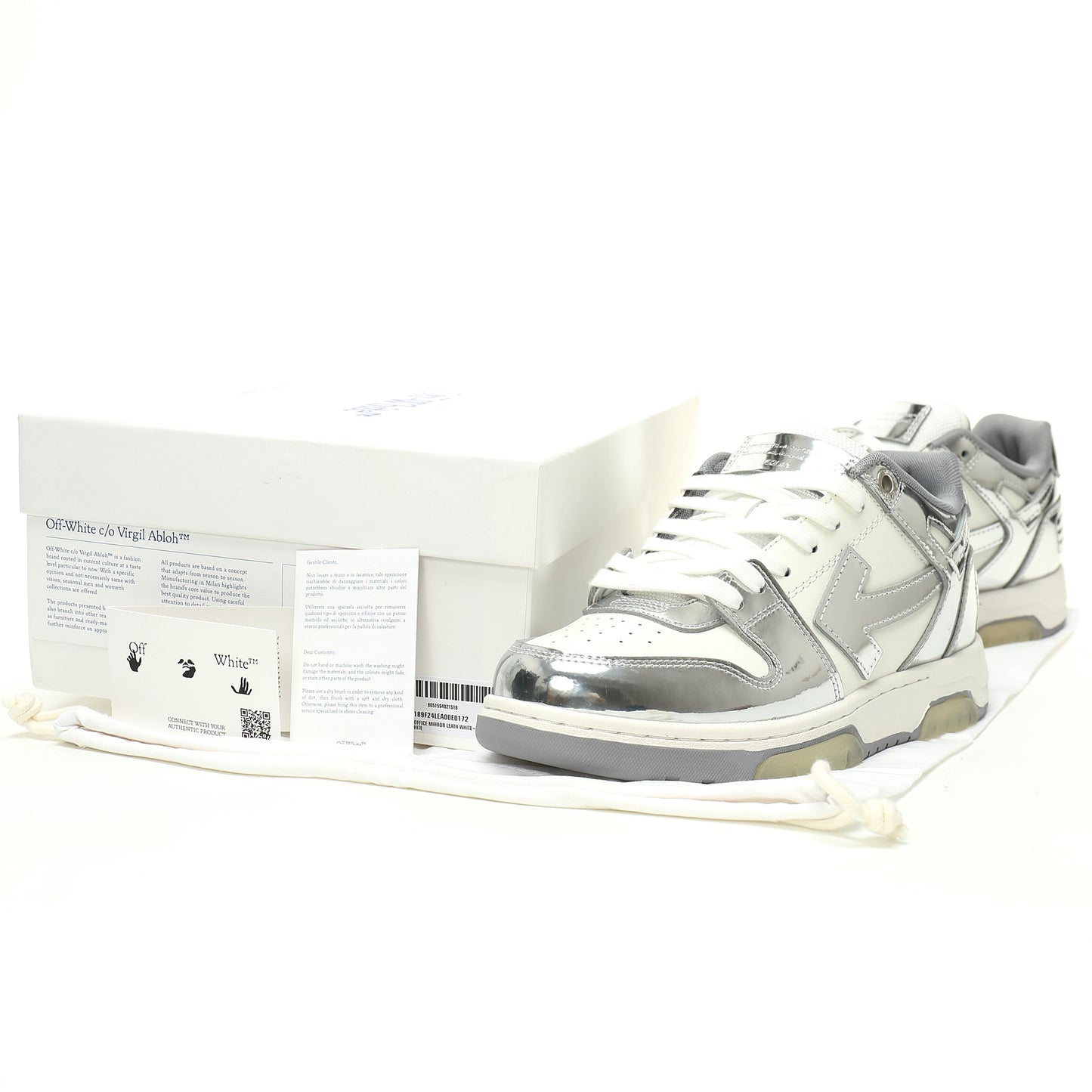 Off-White™ "Out Of Office" OOO Sneaker  White/Silver