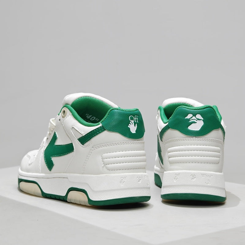 Off-White™ "Out Of Office" OOO Sneaker   White/Green